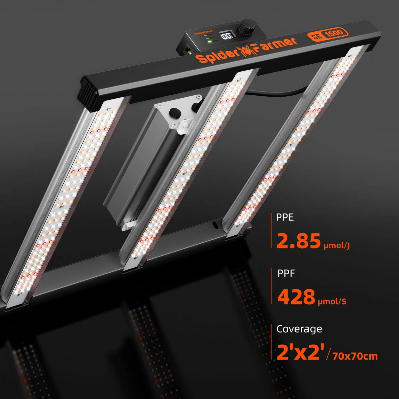 Spider Farmer SE1500 150W Led Grow Light Bluetooth & WiFi Smart APP Control Dimmable High Efficacy for 2x2FT - Image 6