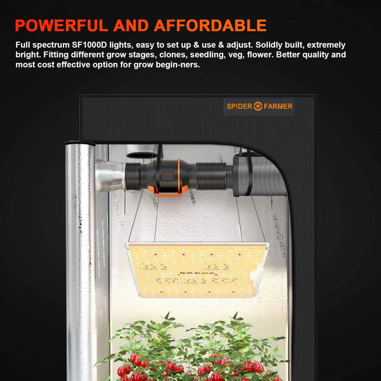 Spider Farmer SF1000D 100 Watt Full Spectrum LED Grow Light Samsung Diodes For 2×2′ - Image 8