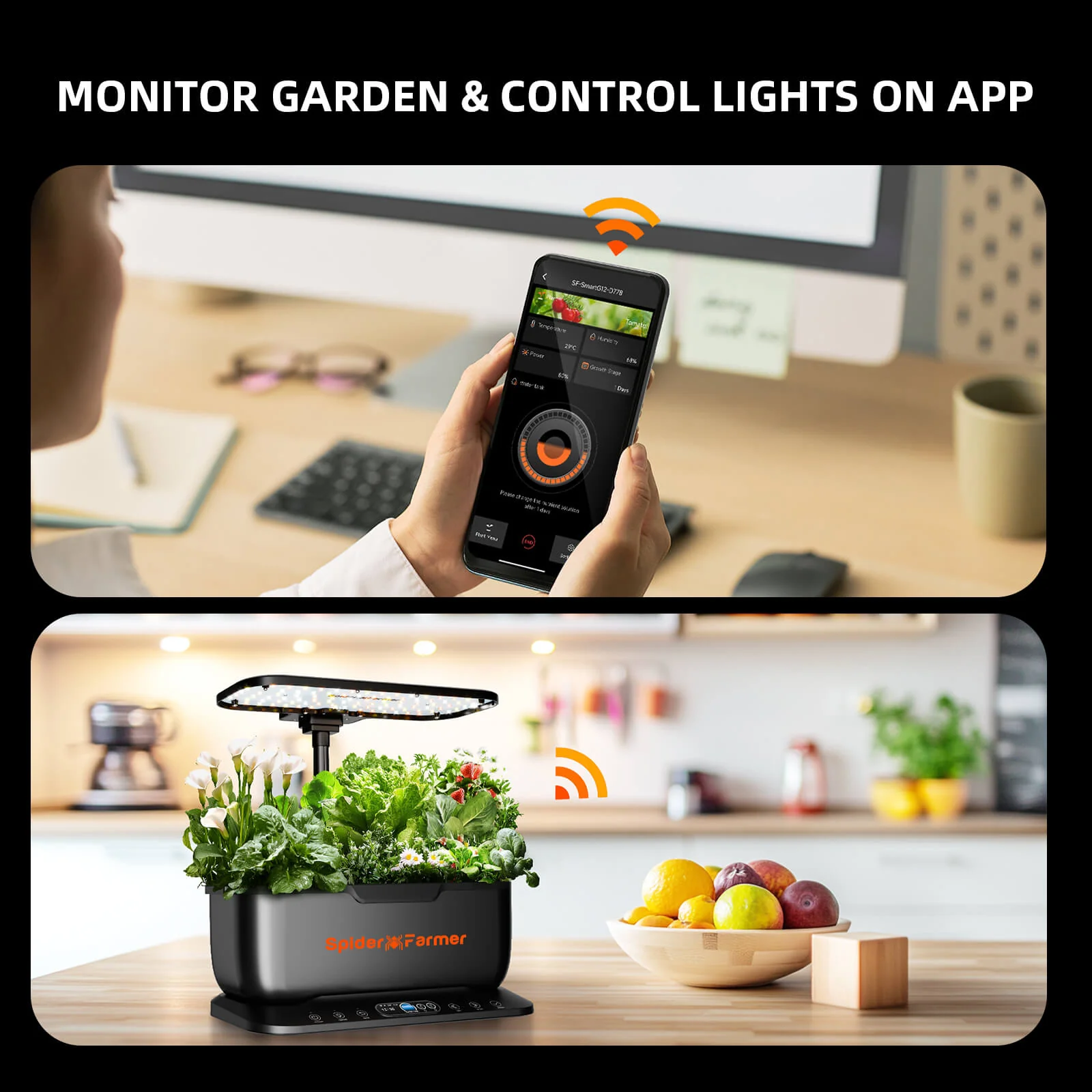 Spider Farmer SmartG12 Hydroponic Gardening System Kit, APP & Wifi Controlled, 36W LED Grow Light, 12 Pods Indoor Herb Garden, 6L Water Tank - Image 4
