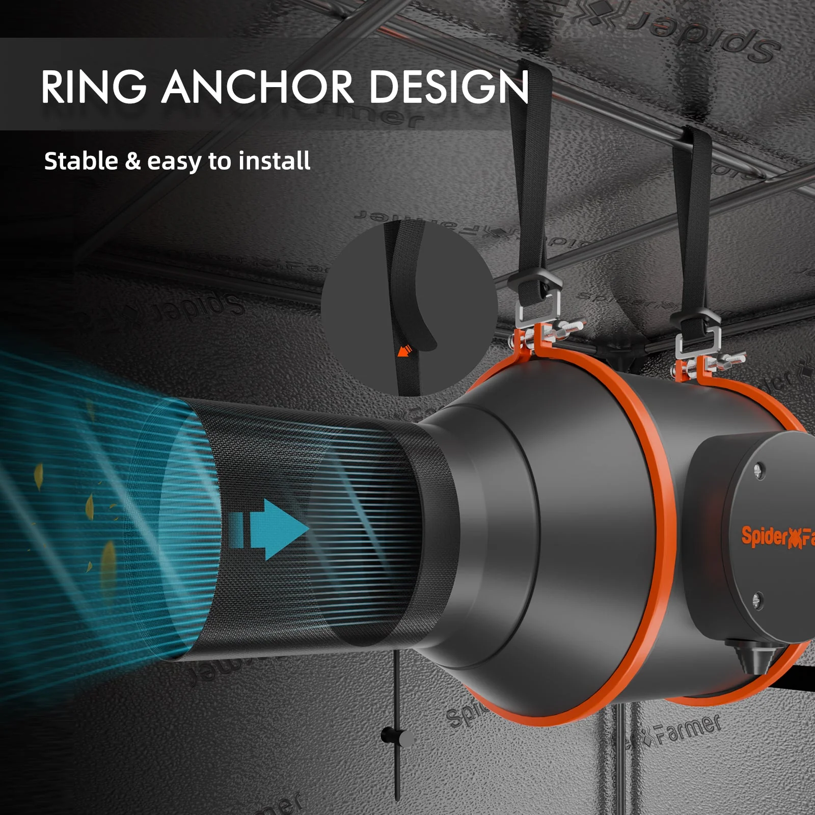 Spider Farmer 3’x3′X6′ Complete Grow Tent Kit丨Newest Version G3000 Full Spectrum LED Grow Light丨 Next-Gen 6” Clip Fan丨4” Ventilation System with Speed Controller(with RJ12 Port) - Image 19