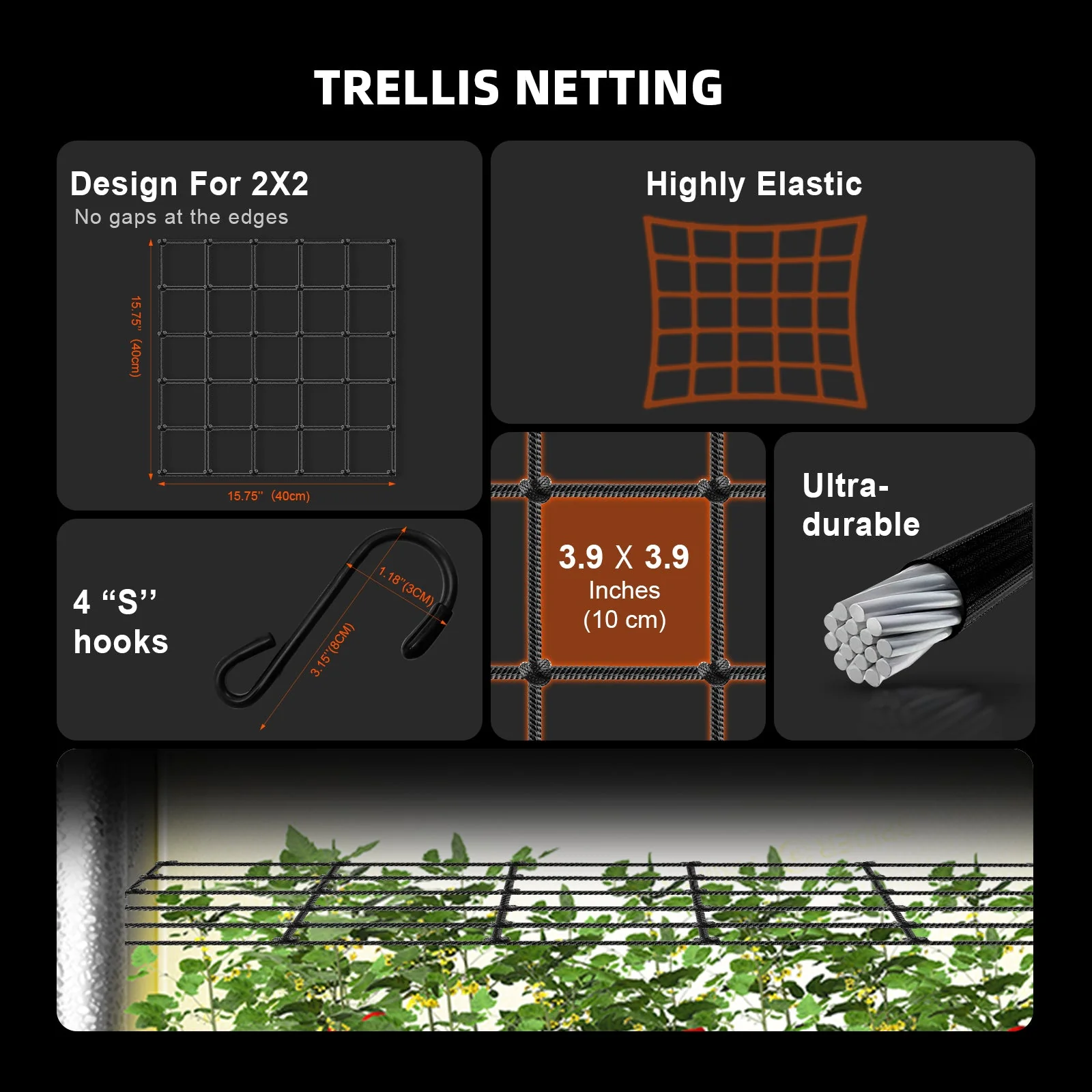 Spider Farmer 4’x4′X6.5′ Complete Grow Tent Kit丨SF4000 301H EVO Full Spectrum LED Grow Light丨6” Clip Fan丨6” Ventilation System with Speed Controller - Image 4