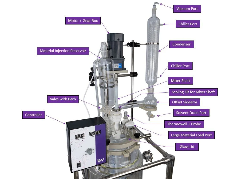 BVV 50L Double Jacketed Glass Reactor - Image 3