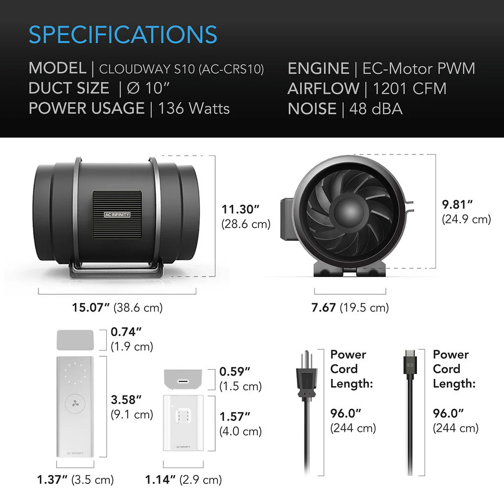 AC Infinity Cloudway S10 Fan System - Image 6