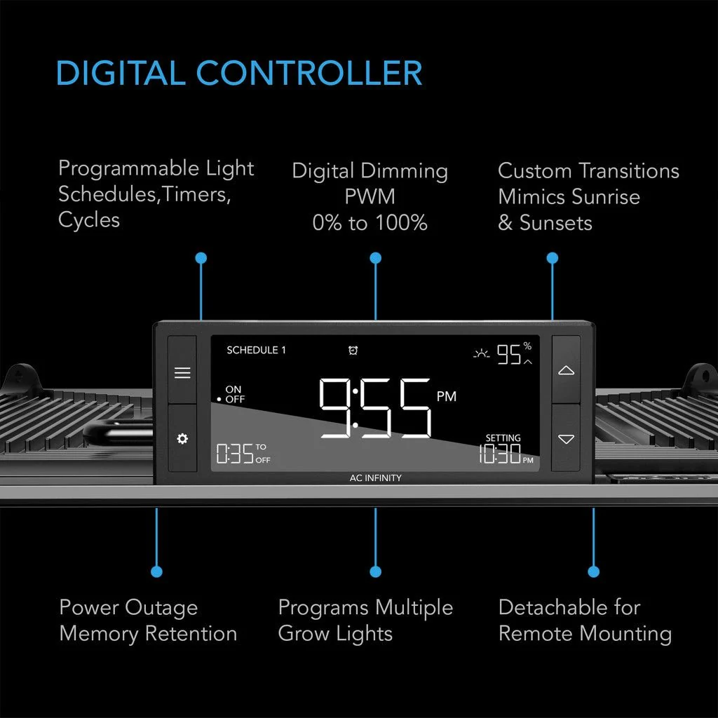 AC Infinity's Iongrid T24 260 Watt Full Spectrum LED Grow Light - Image 3