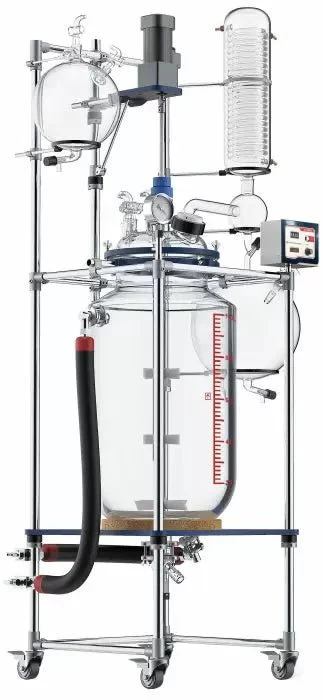 Across International R Series 100L Single Jacketed Glass Reactor W/ Chiller & Pump - Image 3