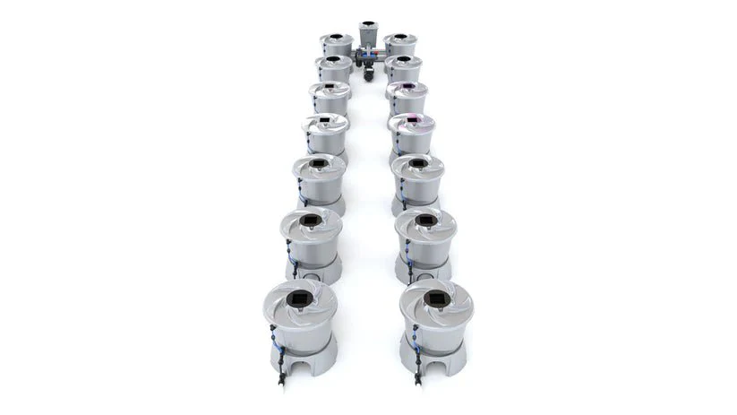 Alien Hydroponics V-System 14 Pot 2 Row Kit - Image 2