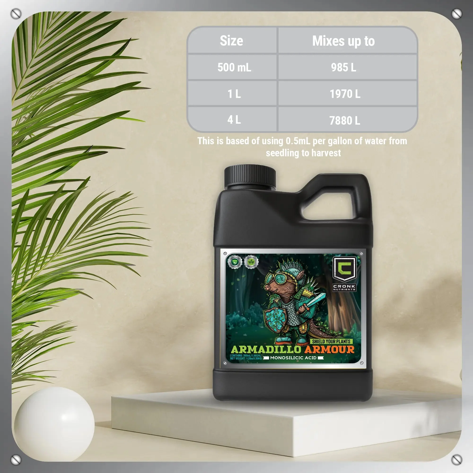 Cronk Nutrients Armadillo Armour Monosilicic Acid Plant Supplement - Image 7