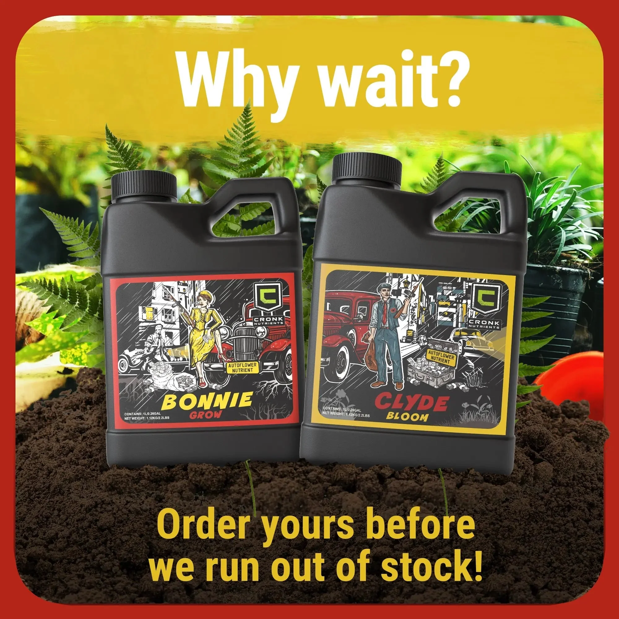 Cronk Nutrients Bonnie & Clyde AutoFlower Nutrients Base Kit - Image 8