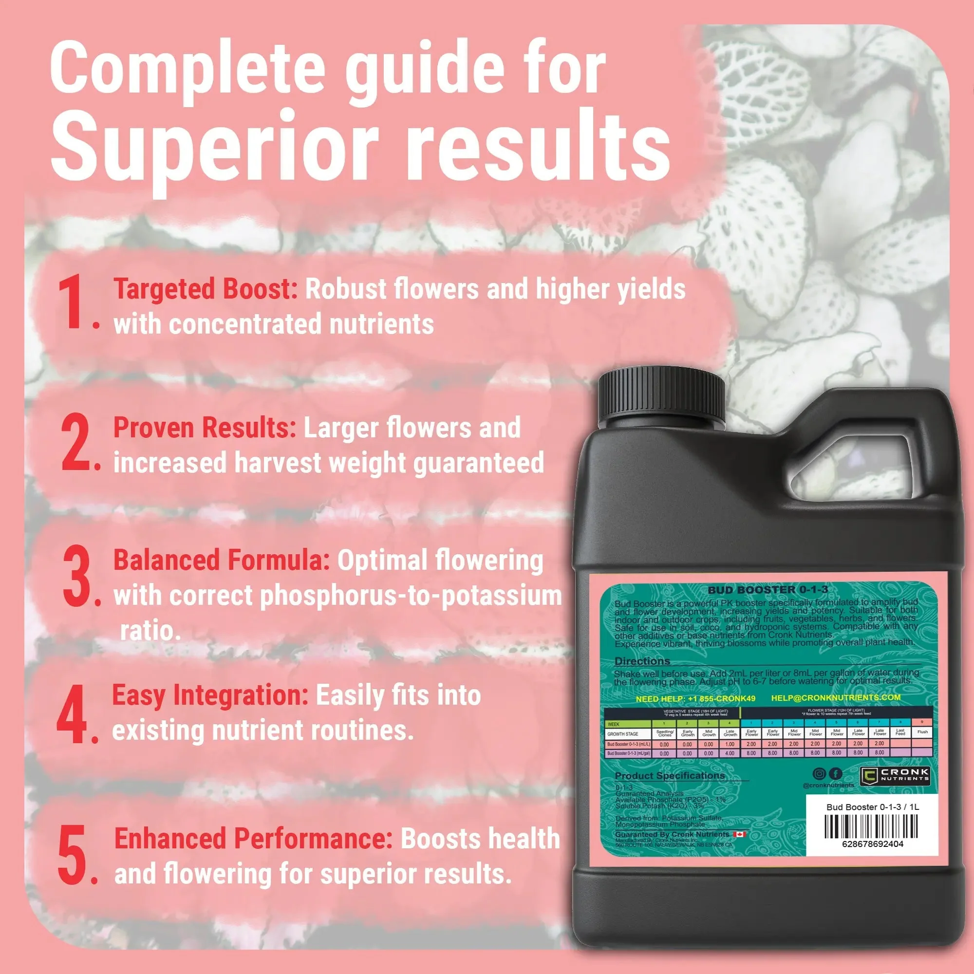 Cronk Nutrients Bud Booster PK Bloom Enhancer (0-1-3) - Image 5