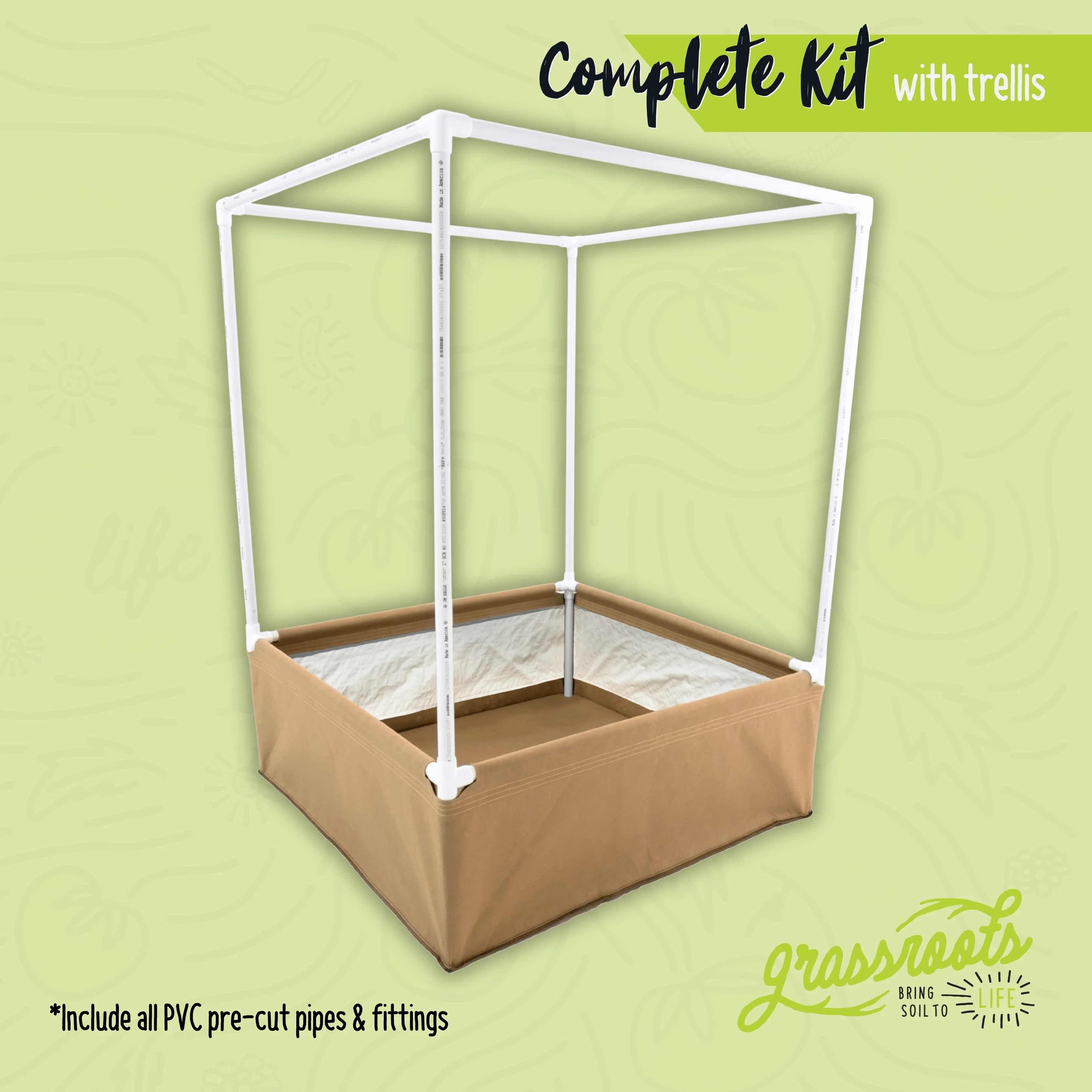 Complete Kit Living Soil Fabric Bed - Image 10