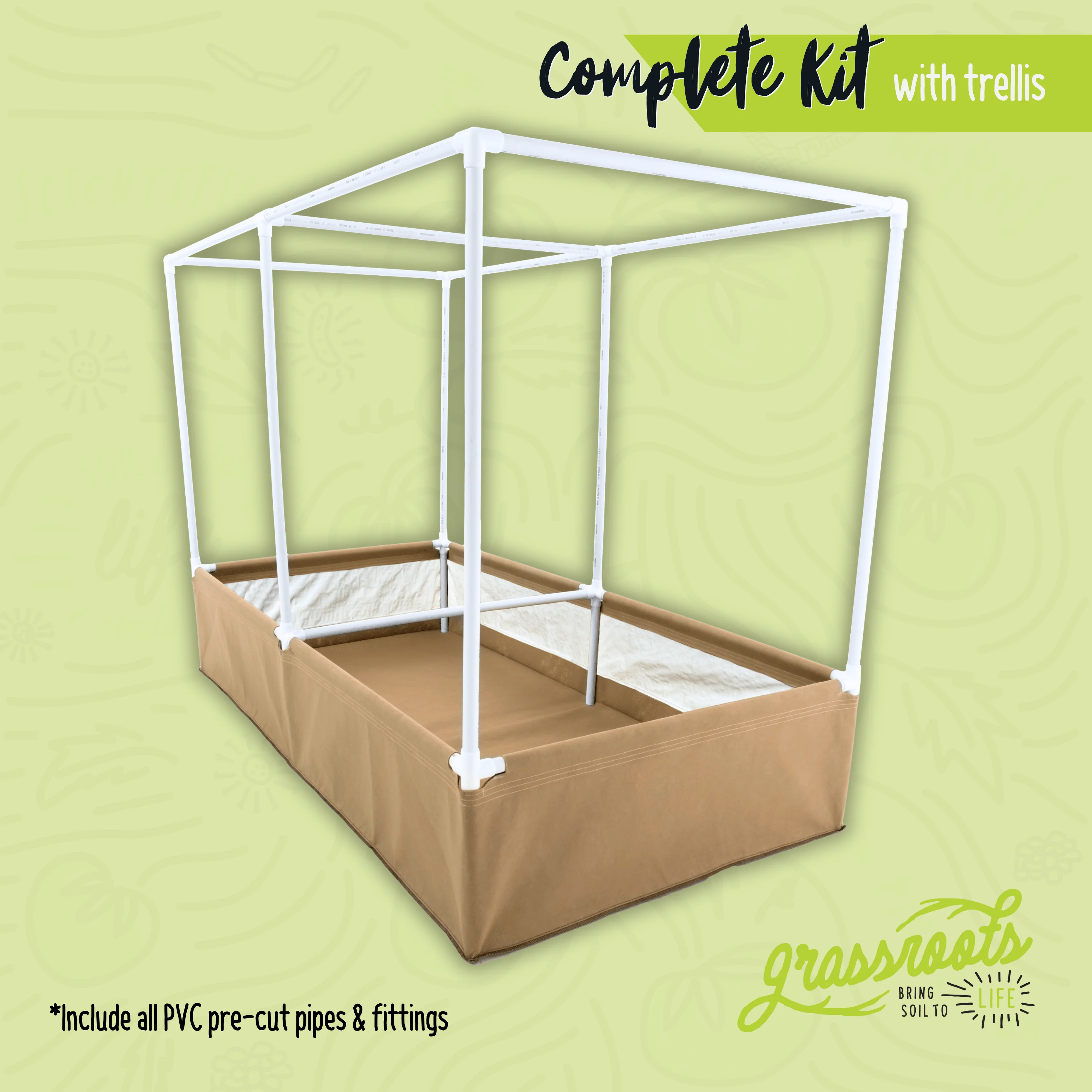 Complete Kit Living Soil Fabric Bed - Image 12