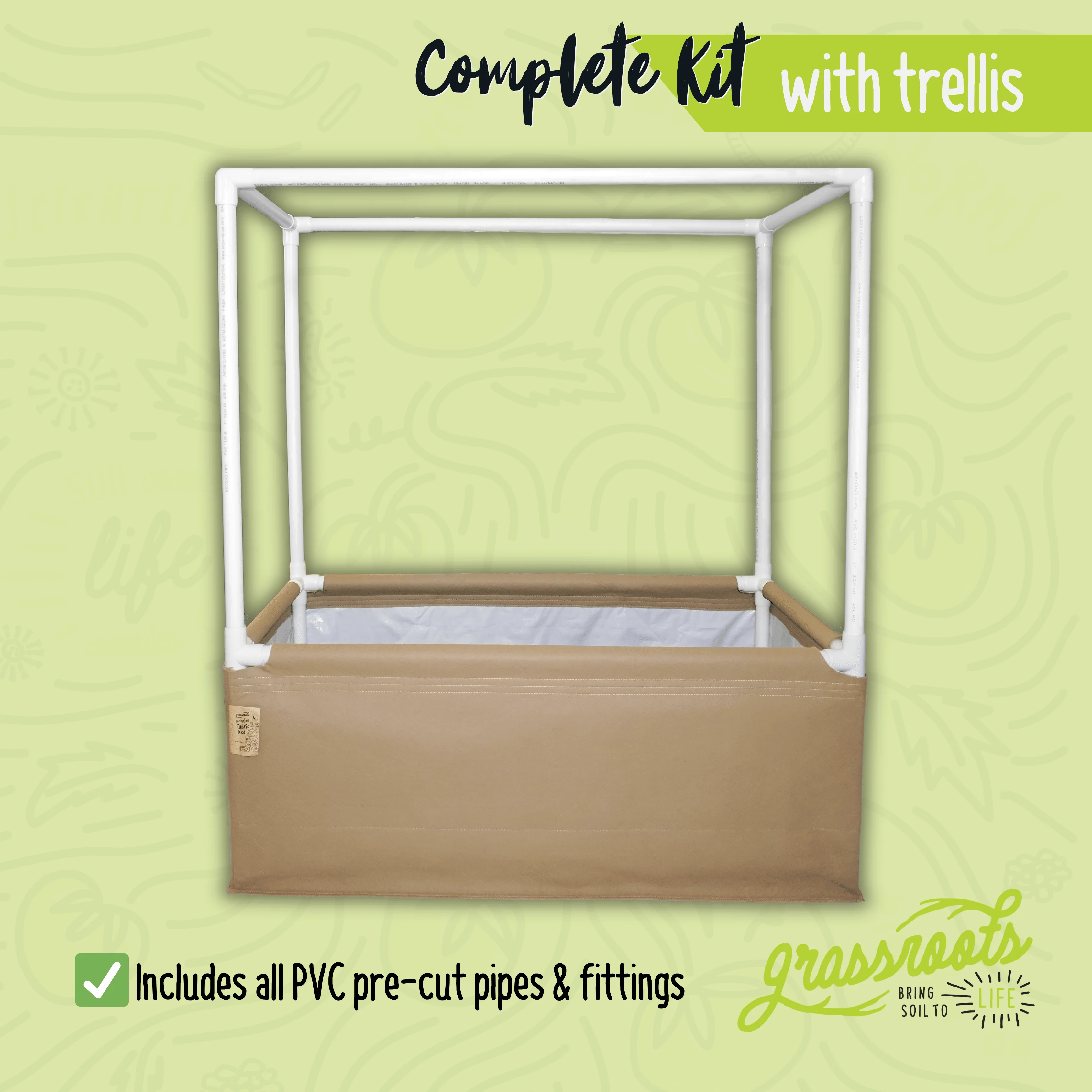 Complete Kit Living Soil Fabric Bed - Image 14