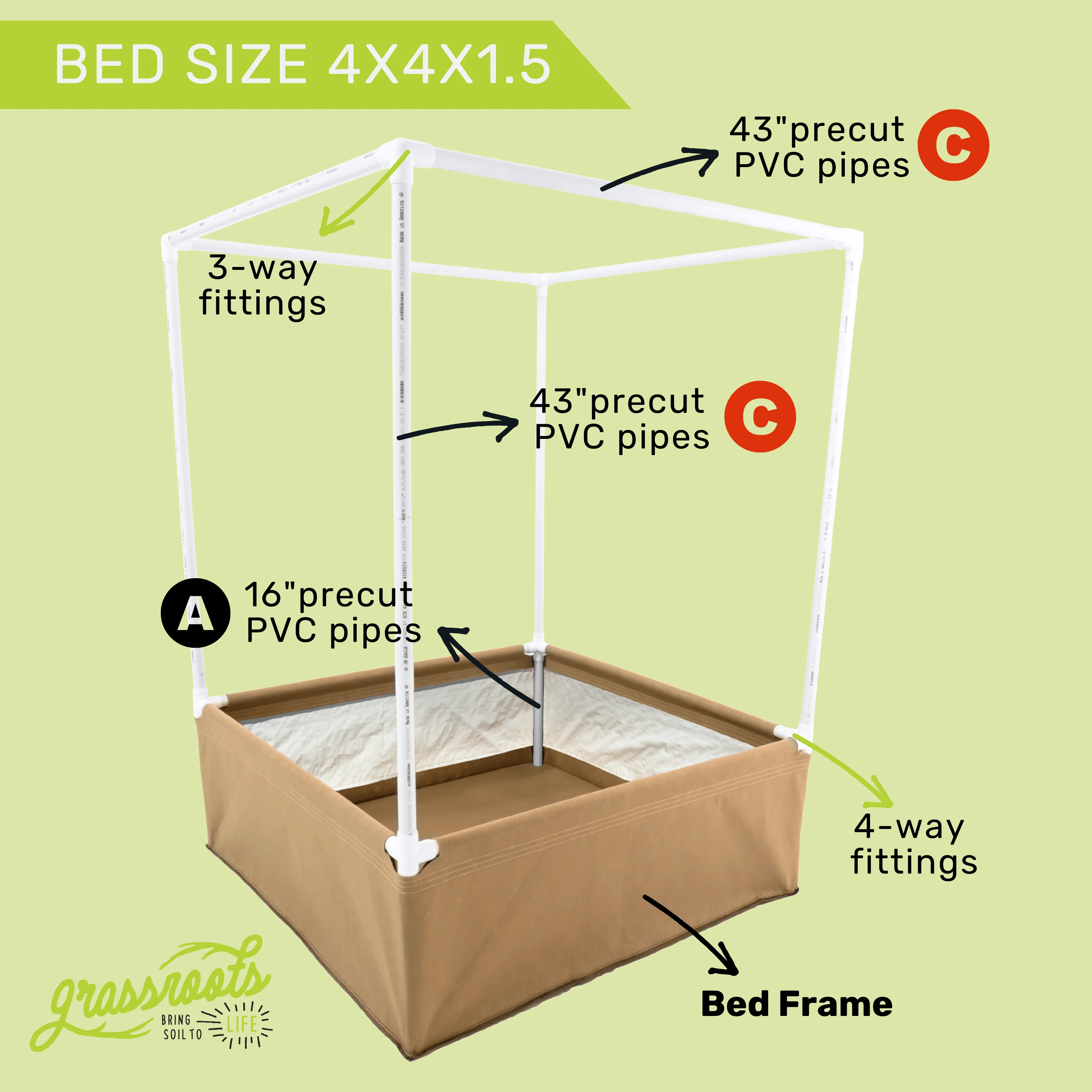 Complete Kit Living Soil Fabric Bed - Image 5