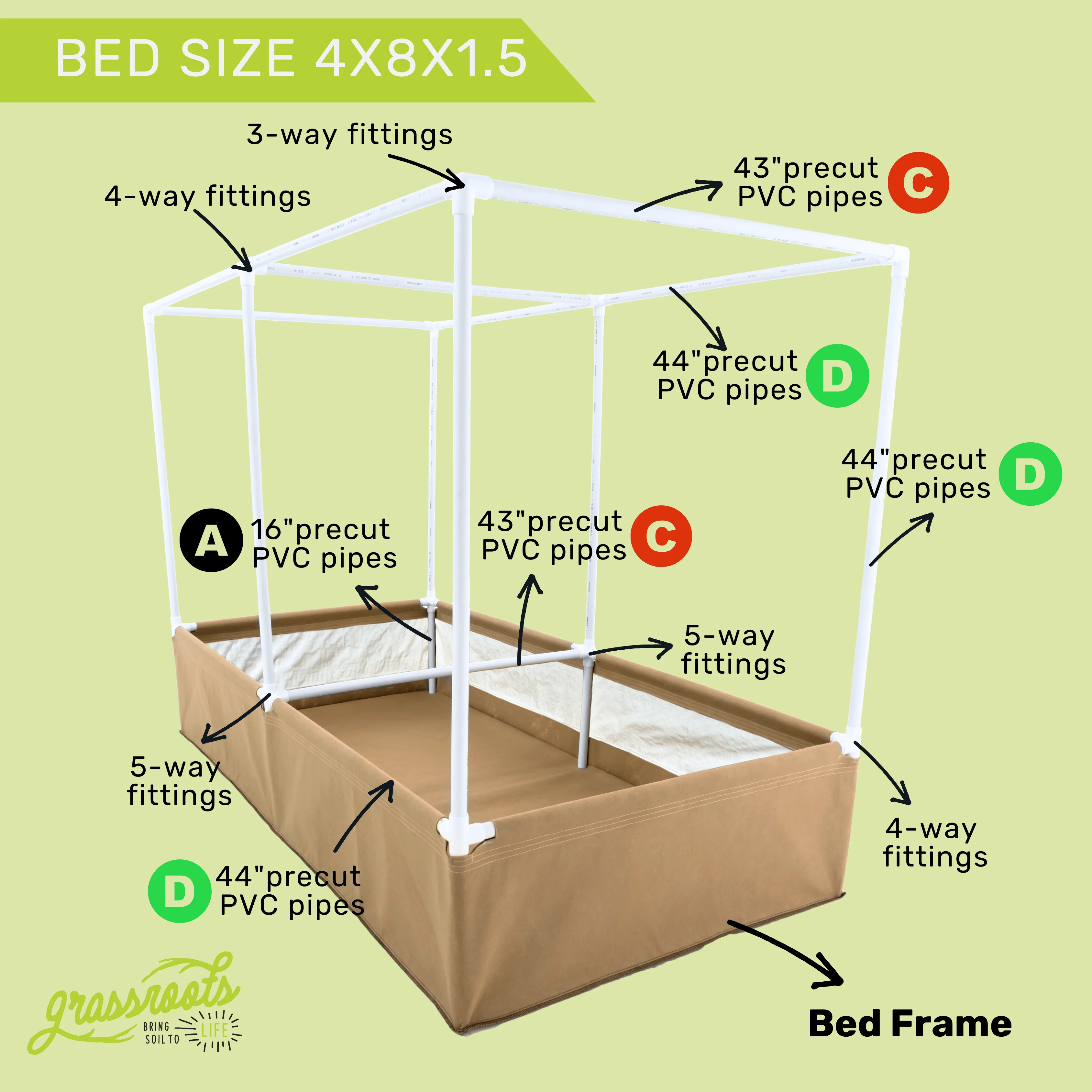 Complete Kit Living Soil Fabric Bed - Image 6