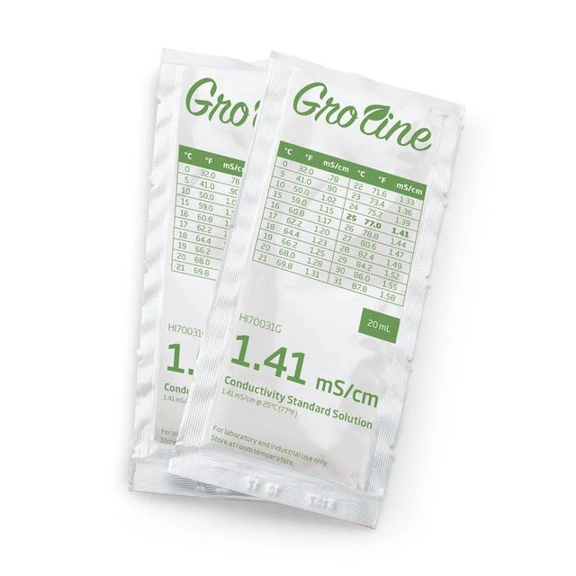 GroLine 1413 uS/cm Conductivity Standard Sachets, 20 mL (25 pcs.) - Image 2