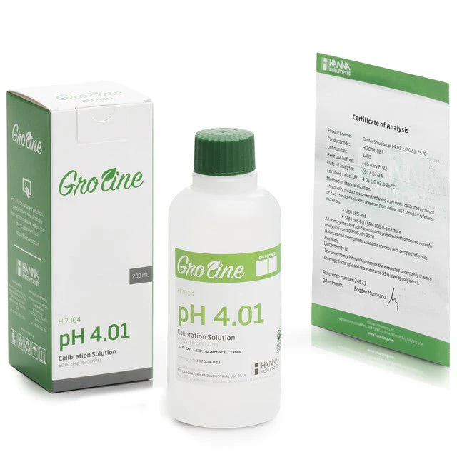 GroLine pH 4.01 Calibration Buffer (230 mL) - Image 2