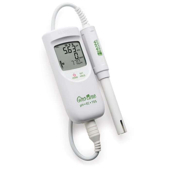 Hanna GroLine Hydroponics Waterproof pH/EC/TDS/Temperature Portable Meter - Image 3