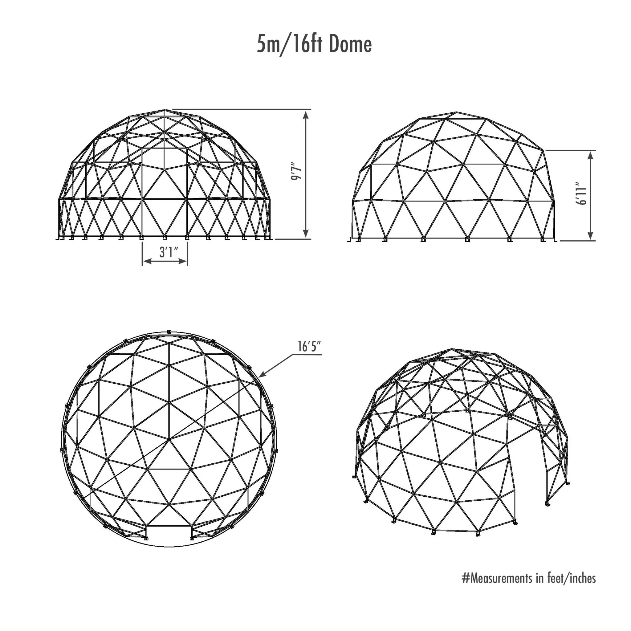 Lumen & Forge Geodesic Greenhouse Dome Kit - Image 10