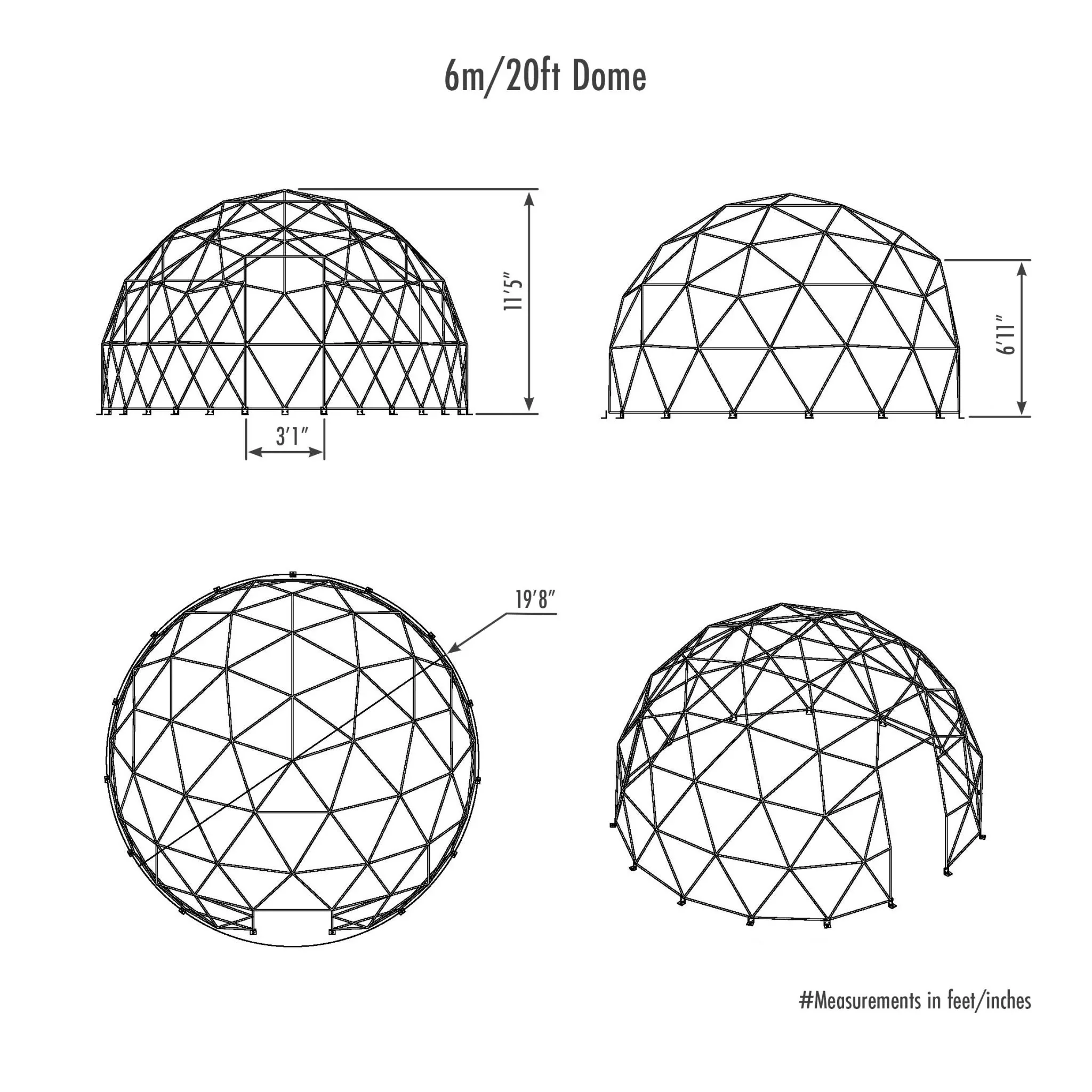 Lumen & Forge Geodesic Greenhouse Dome Kit - Image 11