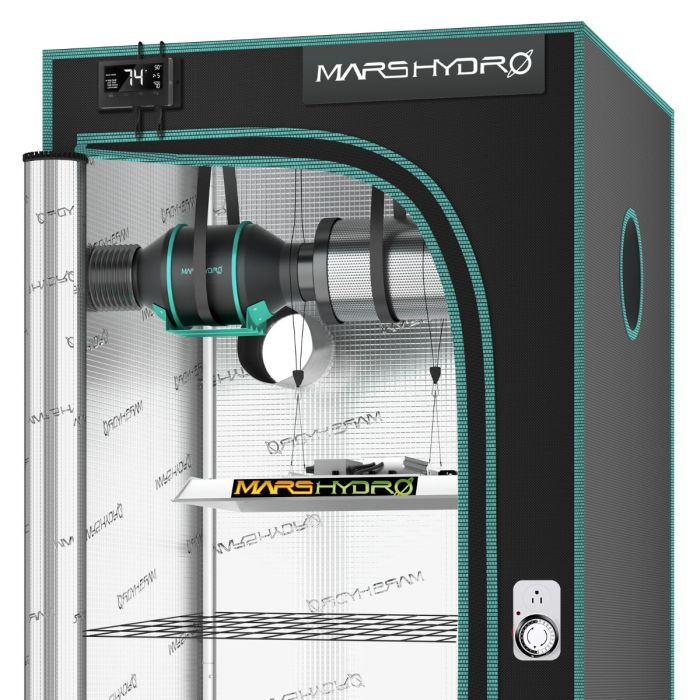 Mars Hydro 2.3x2.3 Thermostat Controlled Grow Tent Kit w/ TS 1000 LED Grow Light - Image 10