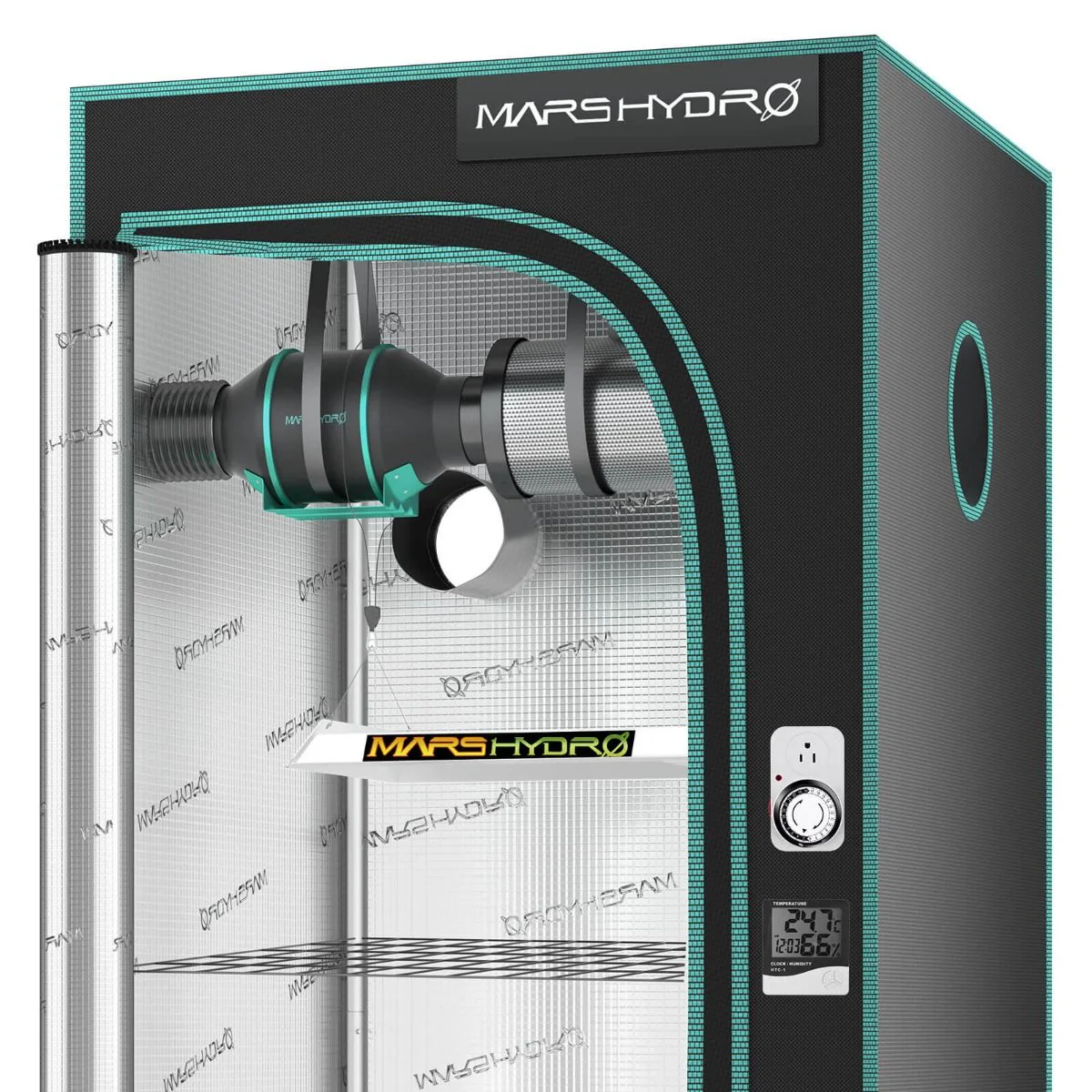 Mars Hydro 2x2 Grow Tent Kit w/ TS 600 LED Grow Light - Image 4