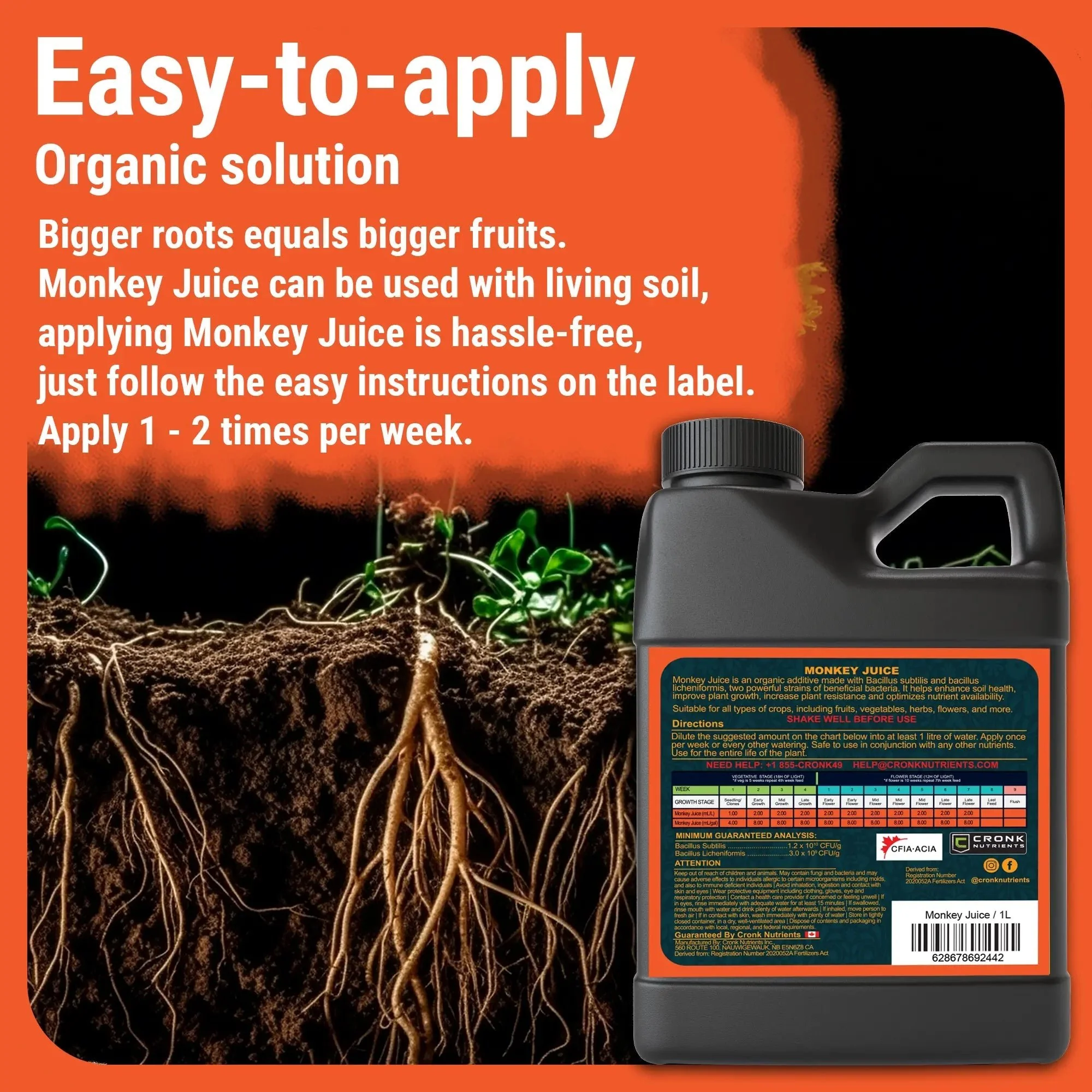 Cronk Nutrients Monkey Juice - Beneficial Bacteria for Plants - Image 5