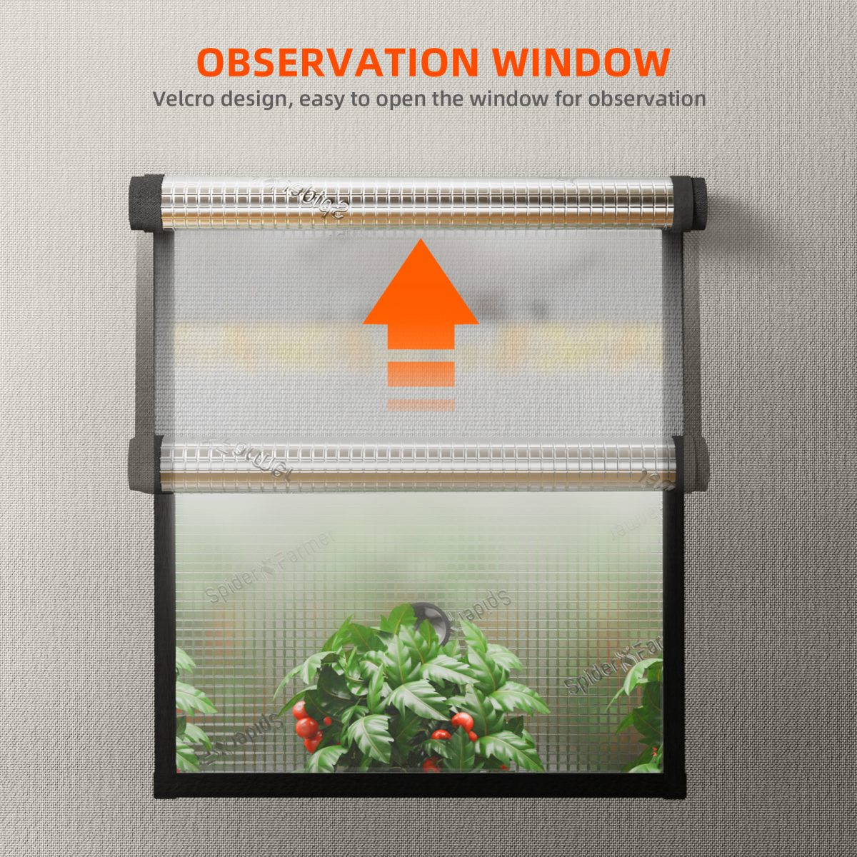 Spider Farmer 2’x2’x6′ 60cm x 60cm x 180cm Pro White Indoor Grow Tent 2000D Oxford Cloth Hydroponics Plant Growing Box - Image 8