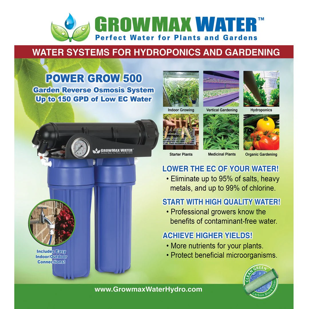 GrowMax Water Power Grow 500 GPD Reverse Osmosis Water Filtration System - Image 8
