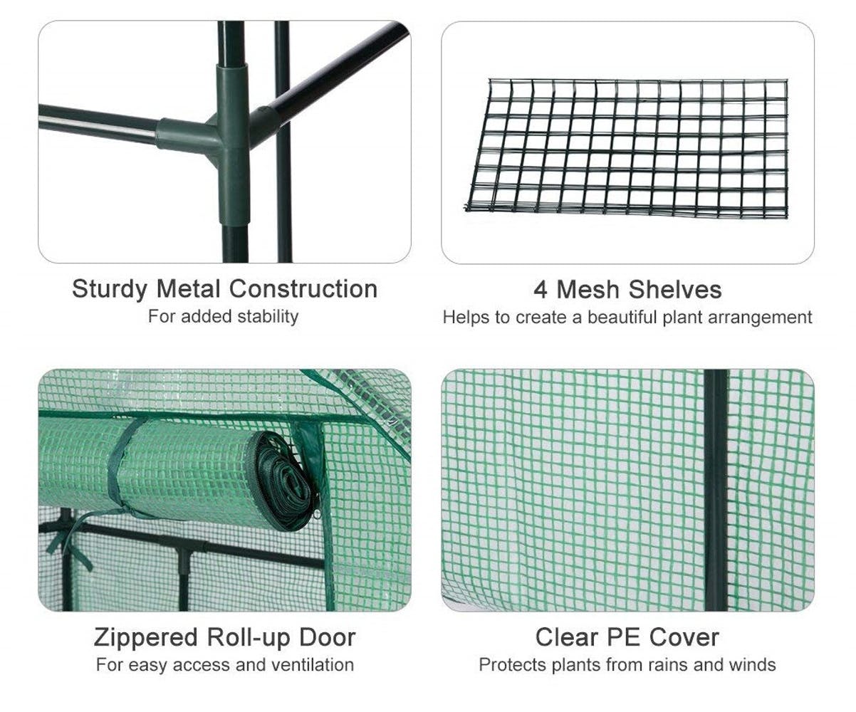 Riverstone Large Portable Walk In Greenhouse with Heavy Duty Opaque Cover - Image 2