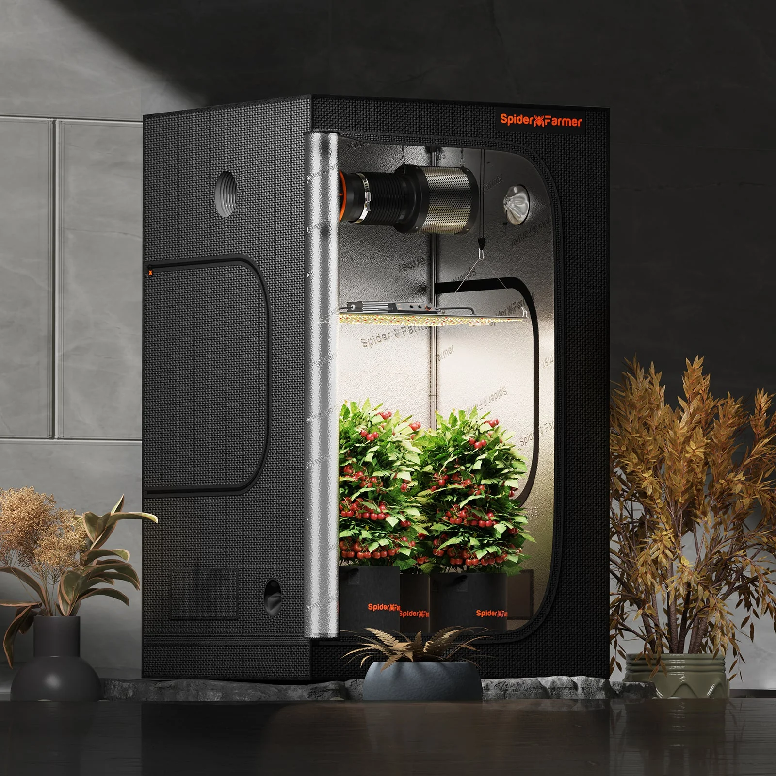 Spider Farmer 2.3’x2.3’x5.2′ 70cm x 70cm x 160cm Indoor Grow Tent - Image 7