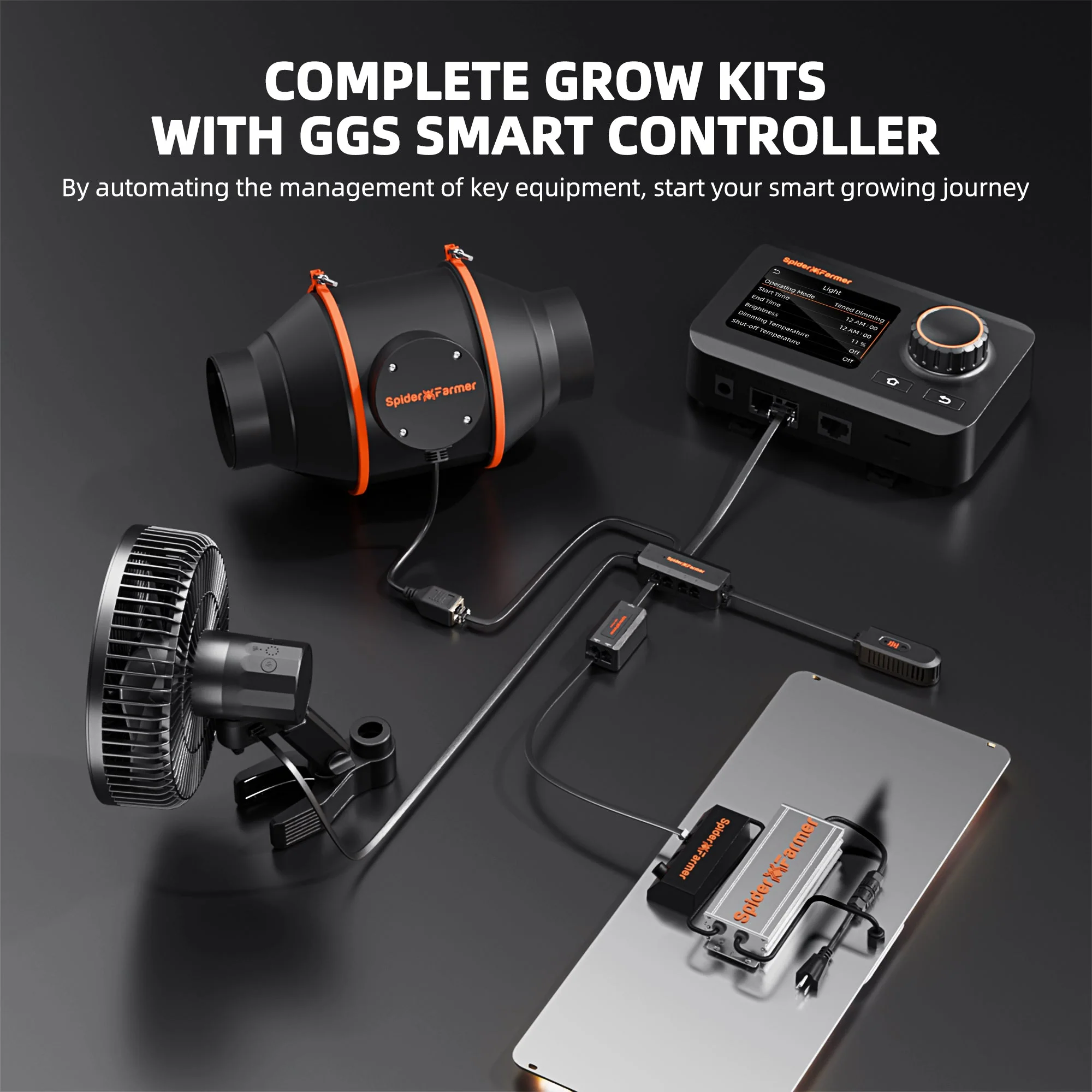 Spider Farmer 2’x4’ Complete Grow Tent Kit丨SF2000 301H EVO Full Spectrum LED Grow Light丨6” Clip Fan丨4” Ventilation System with GGS Controller - Image 22