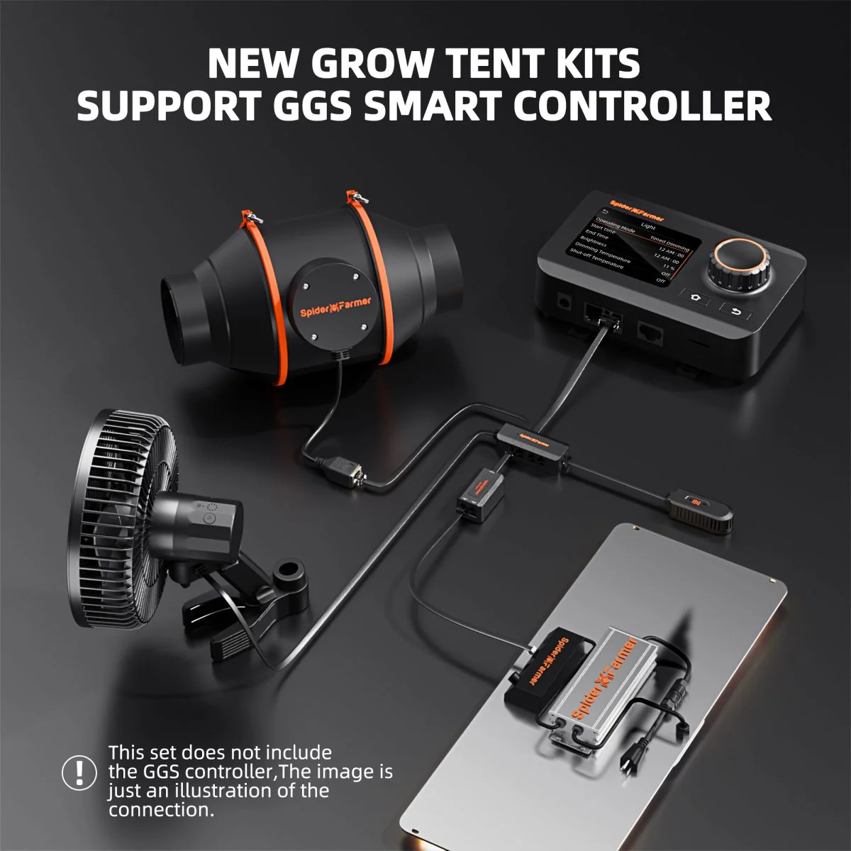 Spider Farmer 2’x4’ Complete Grow Tent Kit丨SF2000 301H EVO Full Spectrum LED Grow Light丨6” Clip Fan丨4” Ventilation System with Speed Controller - Image 3