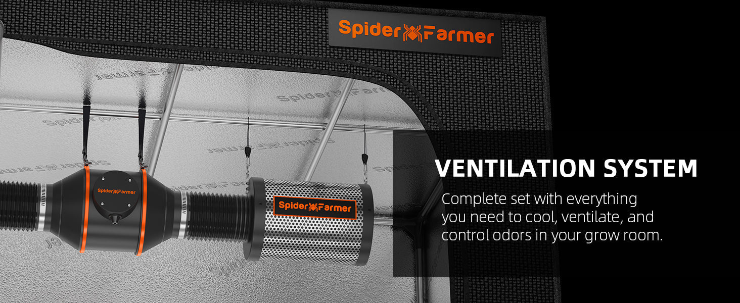 Spider Farmer® 4-Inch 205 CFM Inline Fan with Speed Controller - Image 3