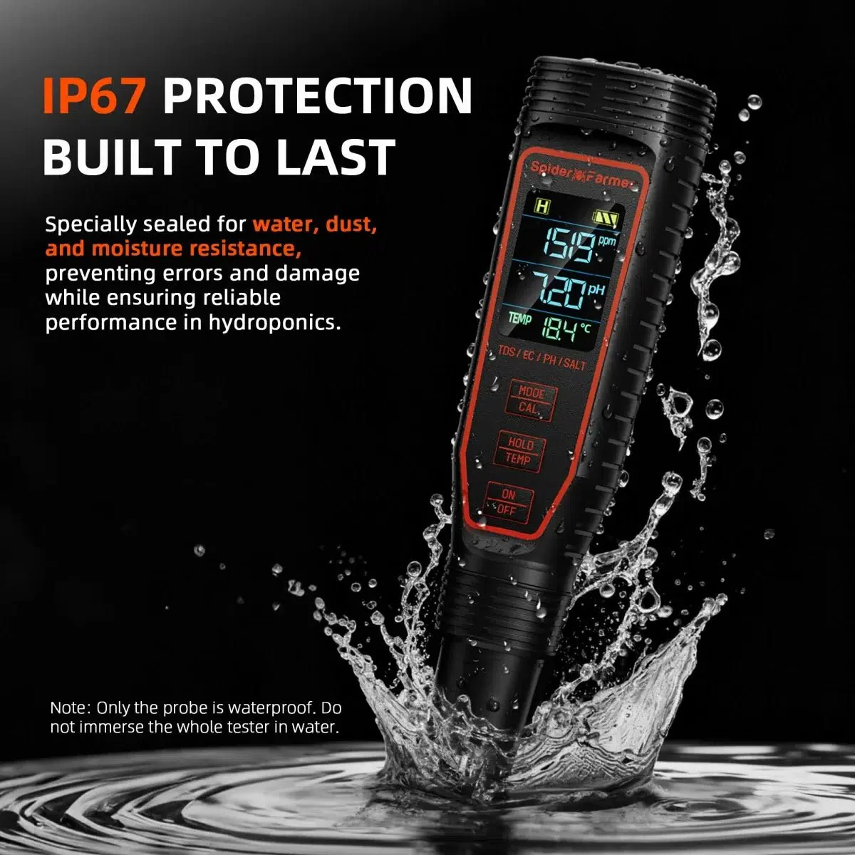 Spider Farmer 5-in-1 pH Hydroponic Meter Kit - Image 8