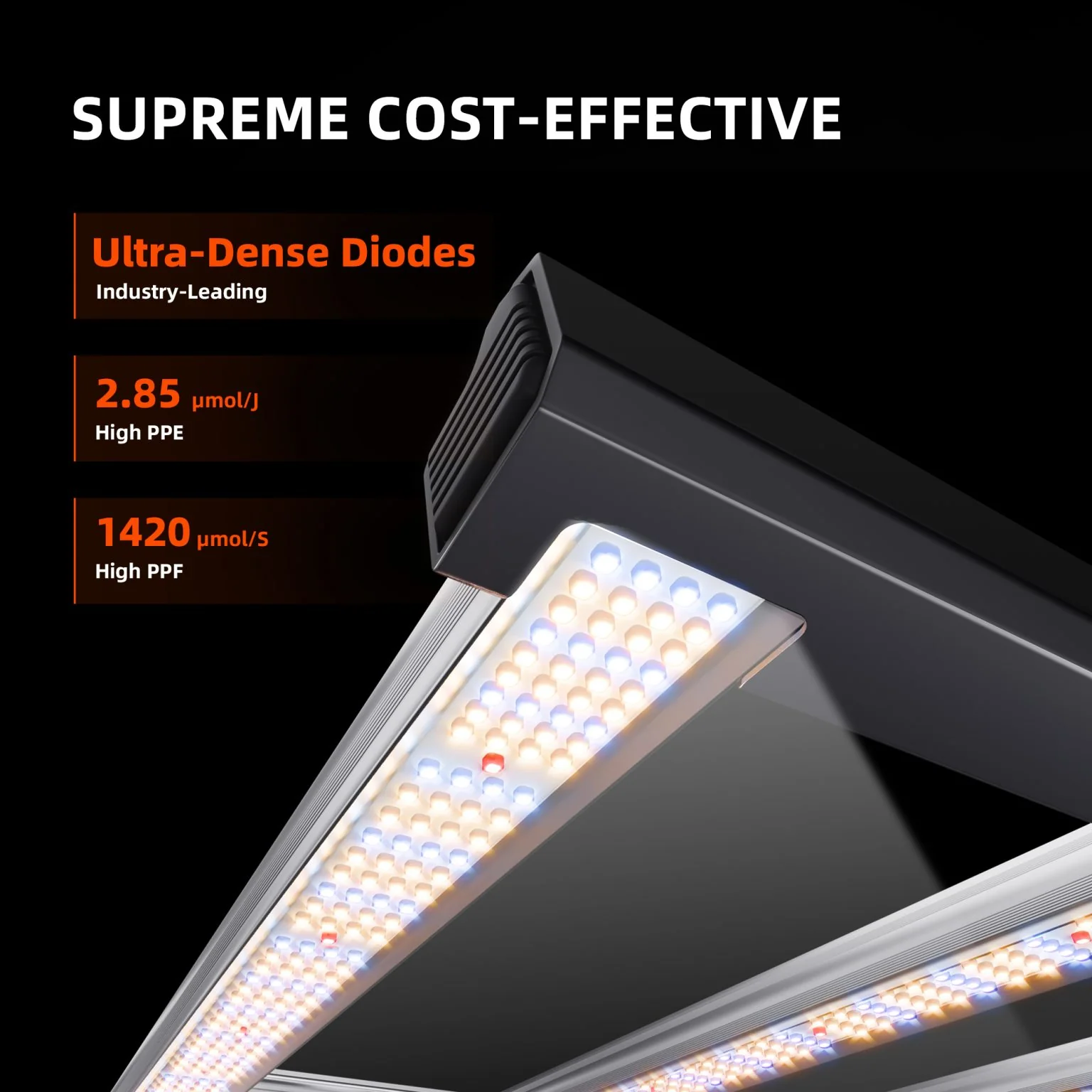 Spider Farmer G5000 480W WiFi & Bluetooth App-Controlled Dimmable Cost effective Full Spectrum High Yield Commercial LED Grow Light for 4X4 Grow Tent - Image 4