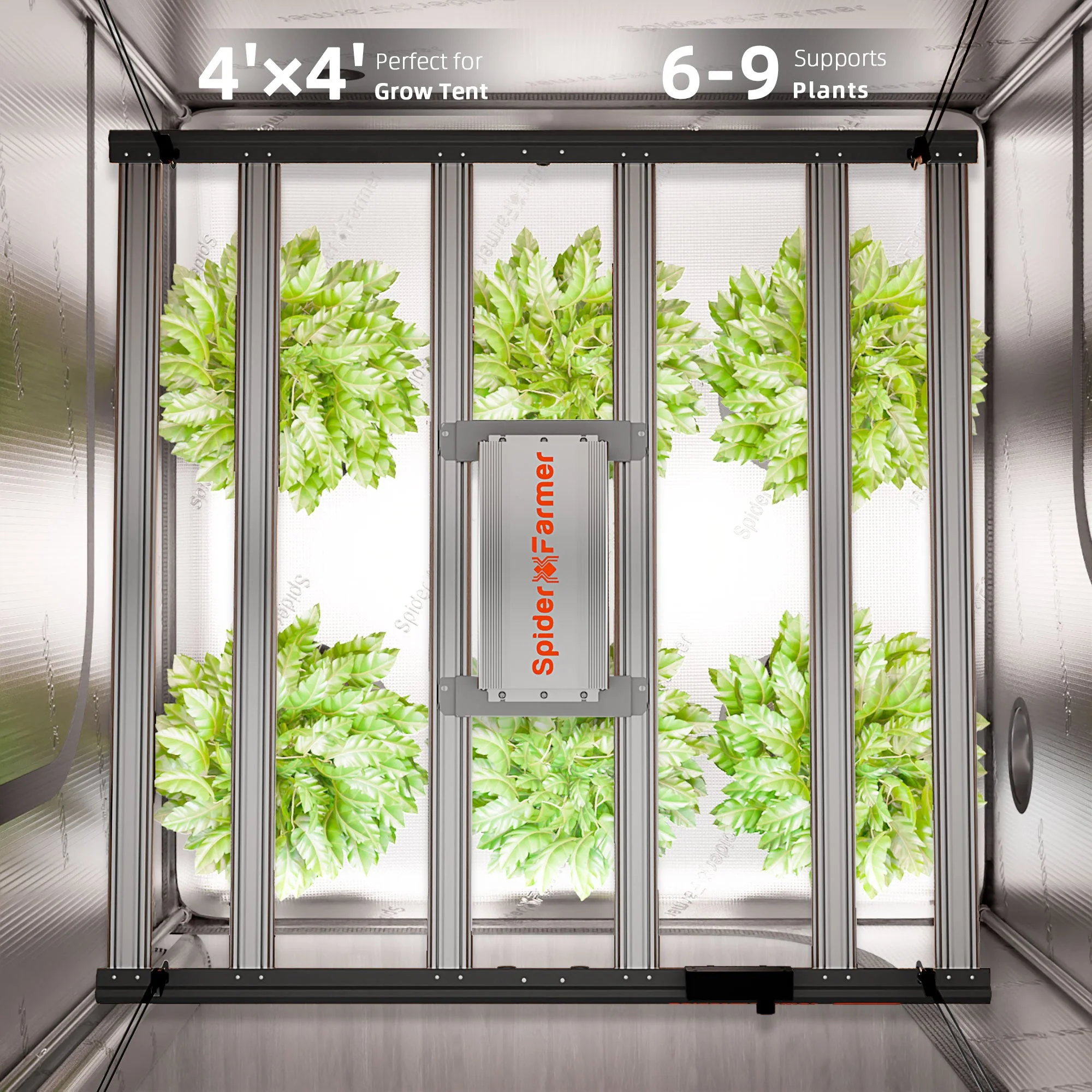 Spider Farmer G5000 480W WiFi & Bluetooth App-Controlled Dimmable Cost effective Full Spectrum High Yield Commercial LED Grow Light for 4X4 Grow Tent - Image 7