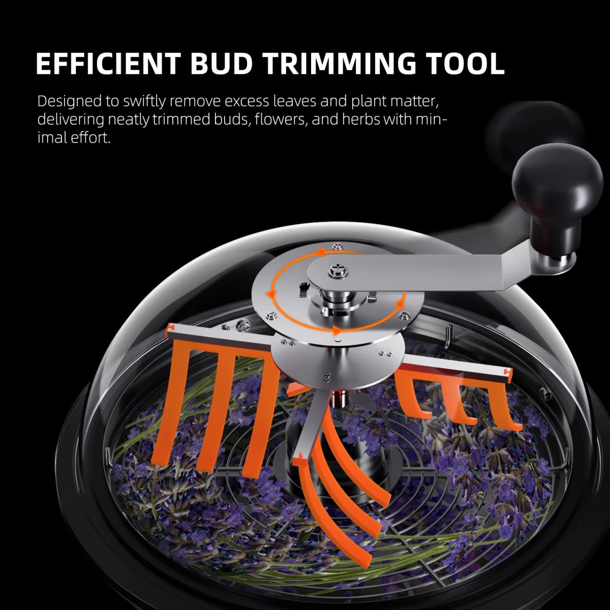 Spider Farmer 13 inch Bud Leaf Bowl Trimmer ,Twist Spin Cut with Clear Visibility Dome - Image 6