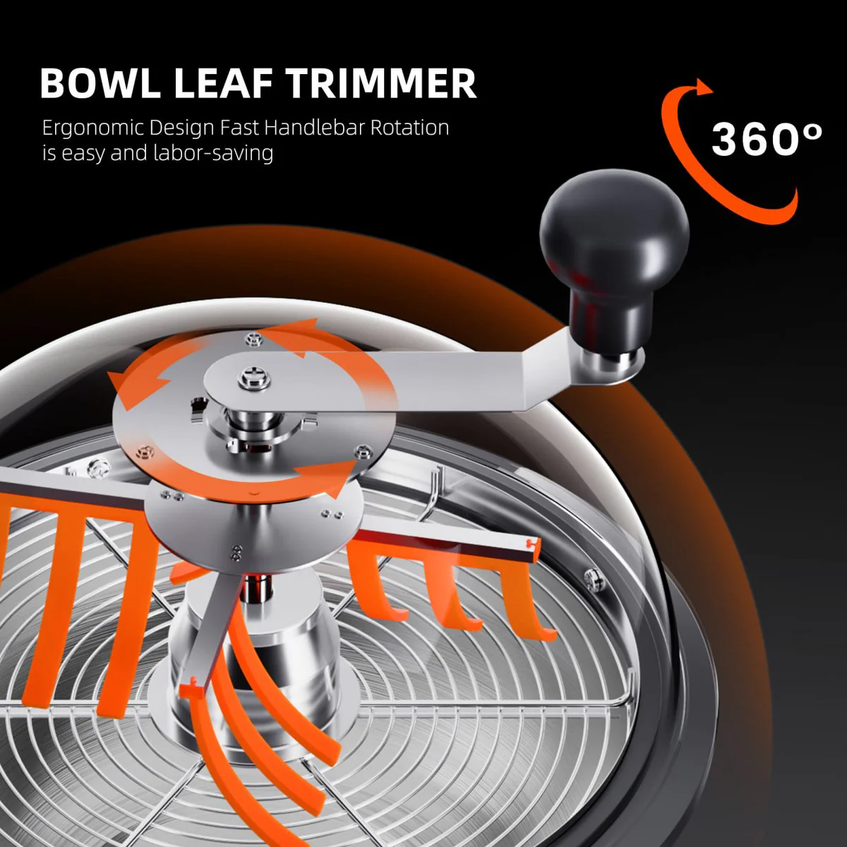 Spider Farmer 13 inch Bud Leaf Bowl Trimmer ,Twist Spin Cut with Clear Visibility Dome - Image 7