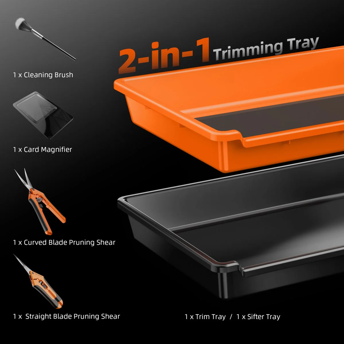 Spider Farmer 2-In-1 Trim Tray 150 Micron 100 Mesh Screen for Pollen & Herb | 2 Pruning Shears | Card Magnifier | Grow Harvest Accessories | Use-Friendly Ergonomic Design - Image 10