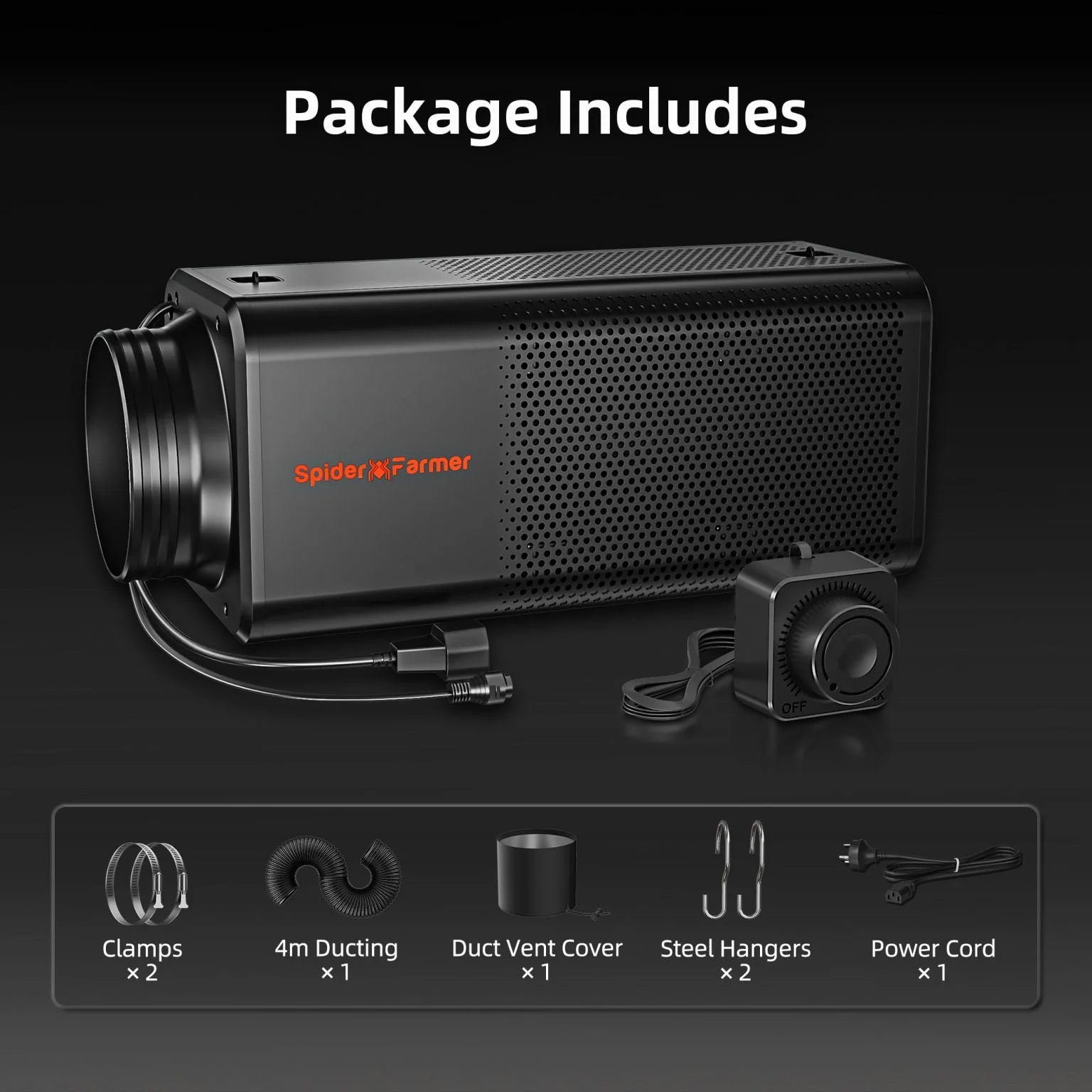 Spider Farmer 2-in-1 Ventilation System Inline Fan with Built-In Carbon Filter 6 Inch for Grow Tents Odor Control Clean Airflow, GGS Controller Compatible - Image 7