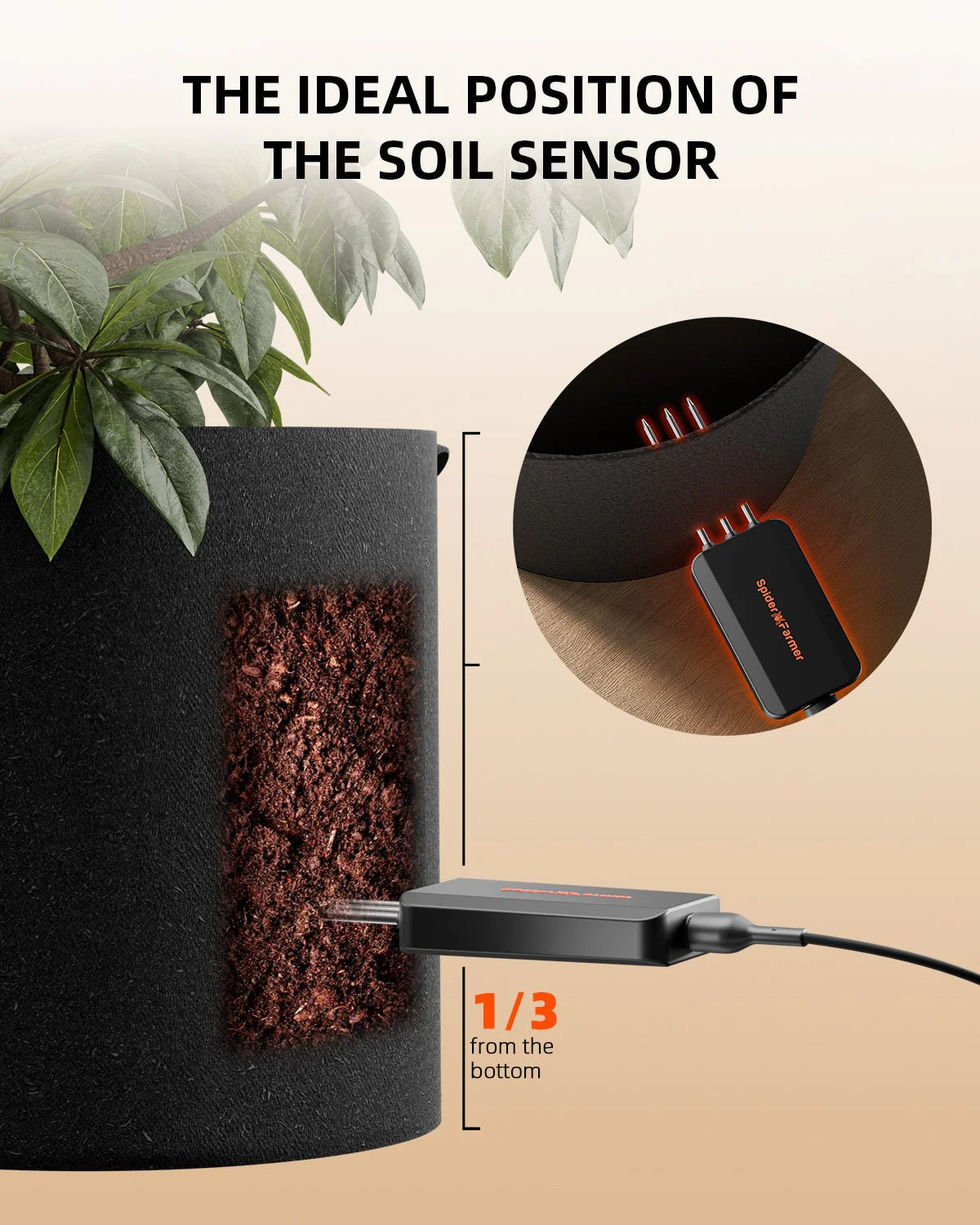Spider Farmer 3 Pcs GGS 3-in-1 Soil Sensor Pro | Accurate Drip Irrigation Control, Substrate Type Selection, Monitoring Real-Time Soil EC, Temperature, and Moisture - Image 6