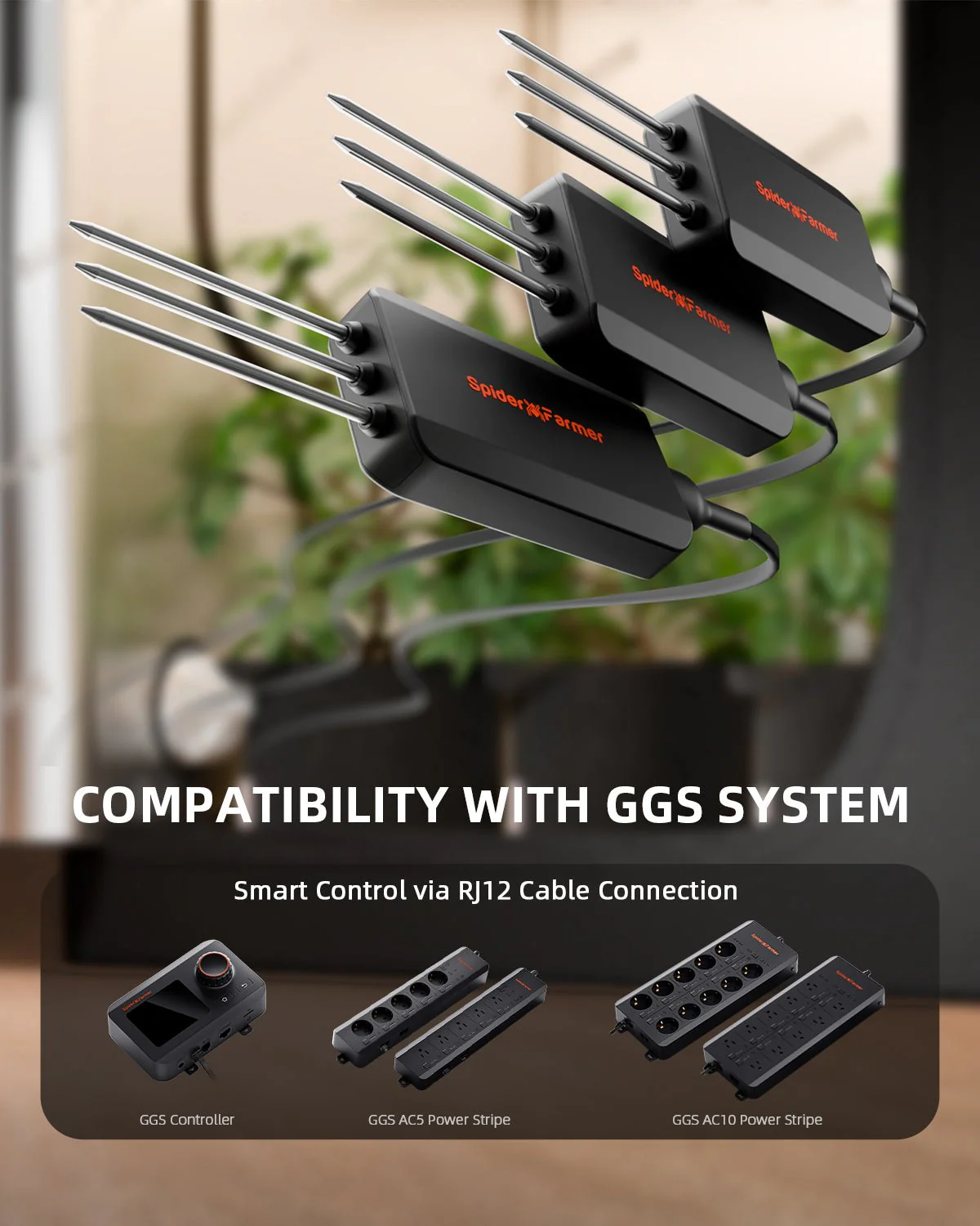 Spider Farmer 3 Pcs GGS 3-in-1 Soil Sensor Pro | Accurate Drip Irrigation Control, Substrate Type Selection, Monitoring Real-Time Soil EC, Temperature, and Moisture - Image 7