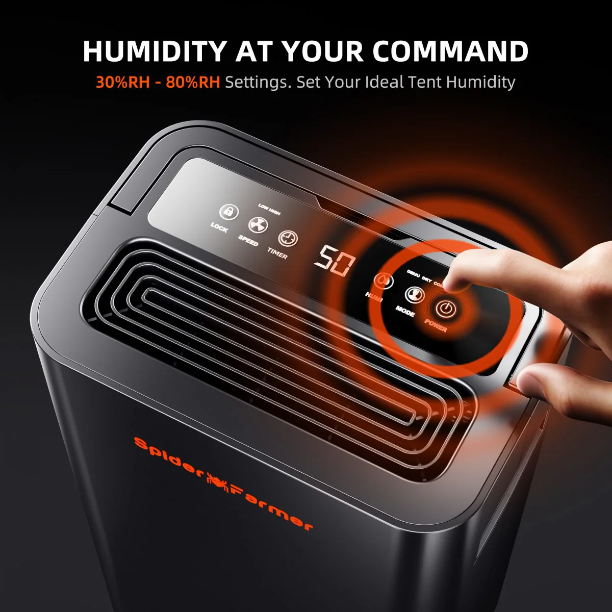 Spider Farmer 32 Pint Dehumidifier with Drain Hose for Grow Tent and Grow Room - Image 7