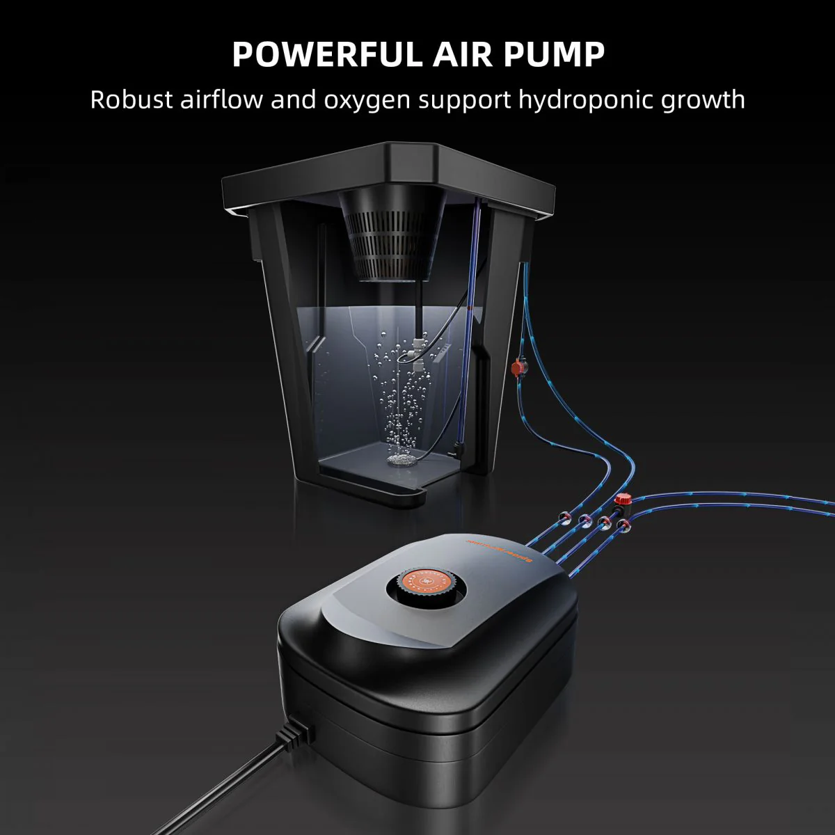 Spider Farmer DWC Hydroponics Grow System with Top Drip Kit 7 Gallon Deep Water Culture with 8W Air Pump 2 Buckets - Image 4