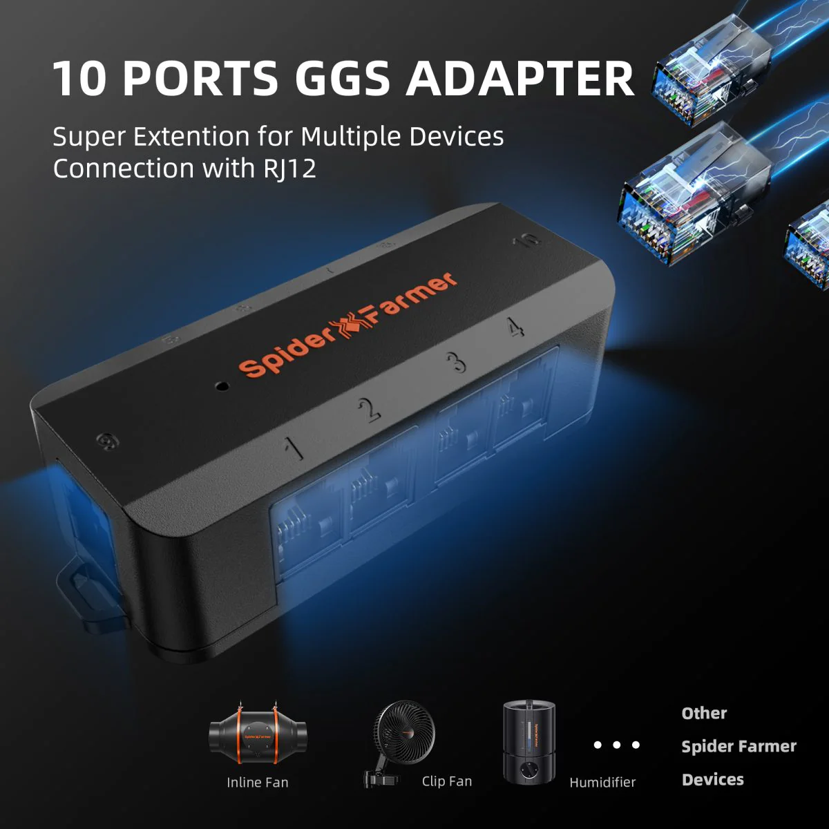 Spider Farmer GGS AC5 Power Strip with 5 Outlets for Grow Tent Climate Control, Featuring Temperature, Humidity, VPD Monitoring, Scheduling, Historical Data Tracking, Bluetooth & WiFi Connectivity - Image 5