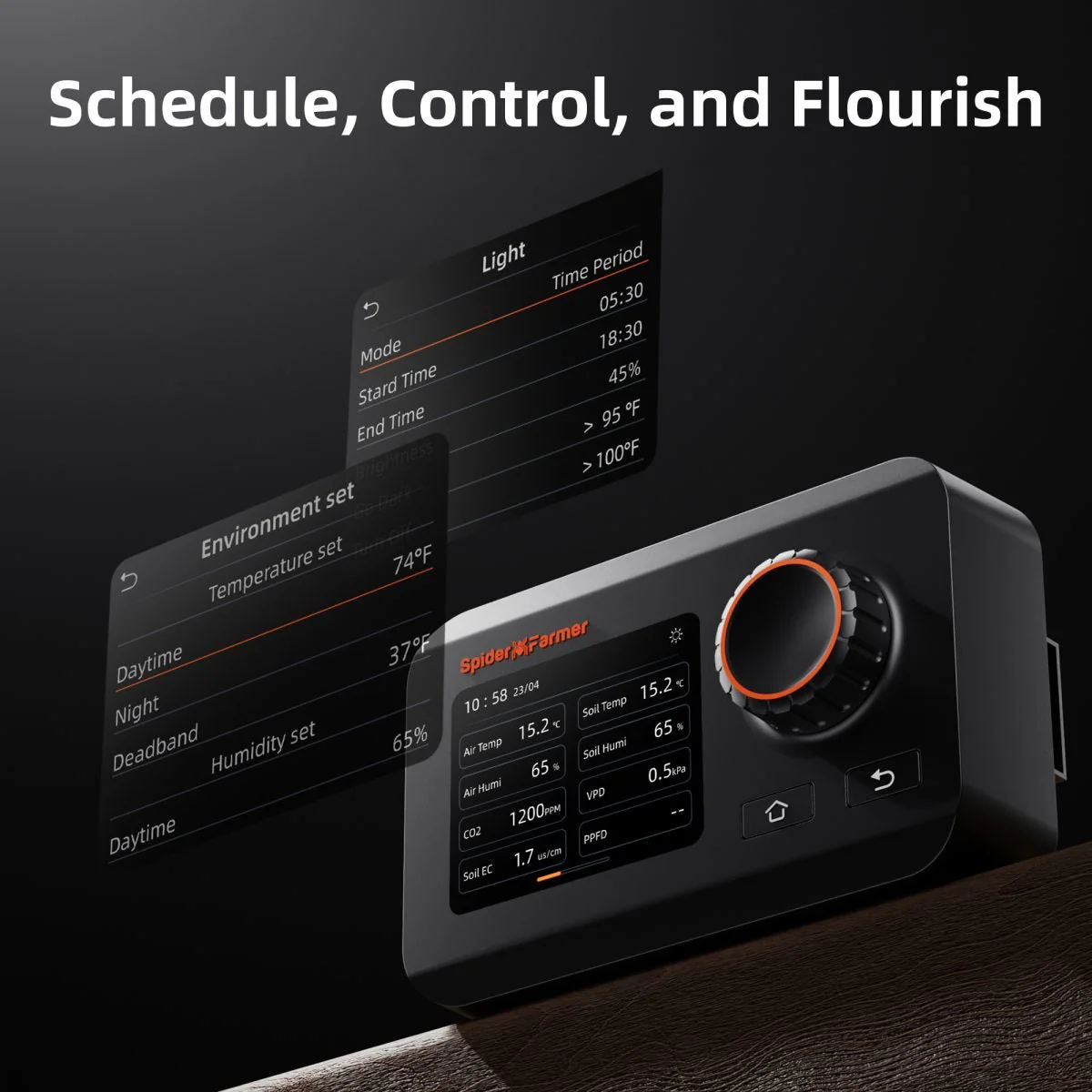 Spider Farmer GGS Grow Tent Climate Controller Kits: Temperature, Humidity, VPD Monitoring, Scheduling, Data Tracking, Bluetooth & WiFi for Optimized Climate Management - Image 6