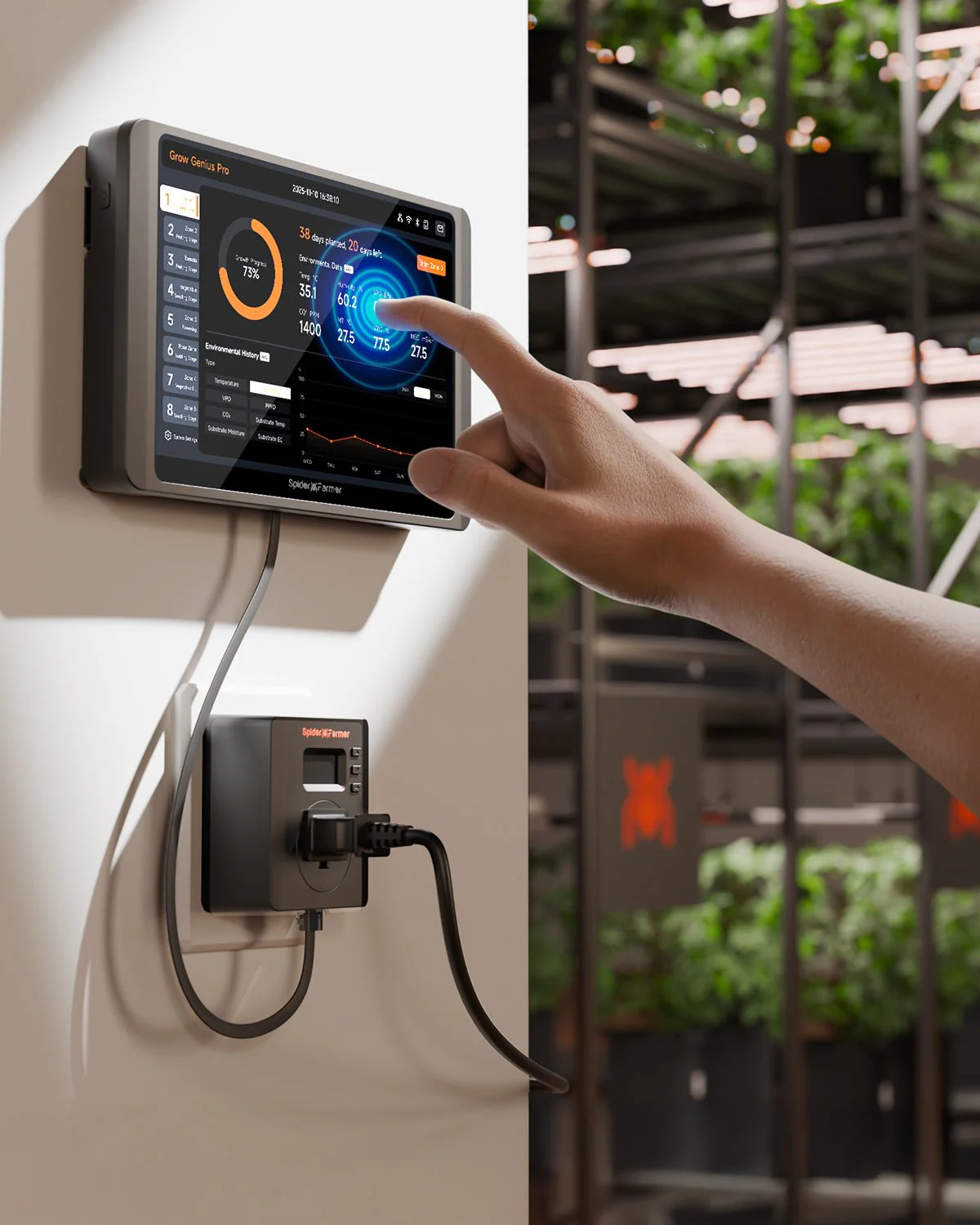 Spider Farmer GGS Pro Controller Kits | Integrated Climate Management of 8 Large-Scale Independent Grow Spaces | Ideal for Industrial & Commercial Grow planners| Temperature, Humidity, VPD Monitoring, Scheduling, Data Tracking, Bluetooth & WiFi - Image 7