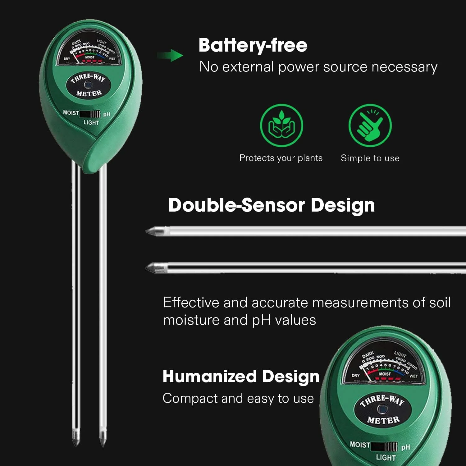Vivosun 3-in-1 Soil Tester - Image 4