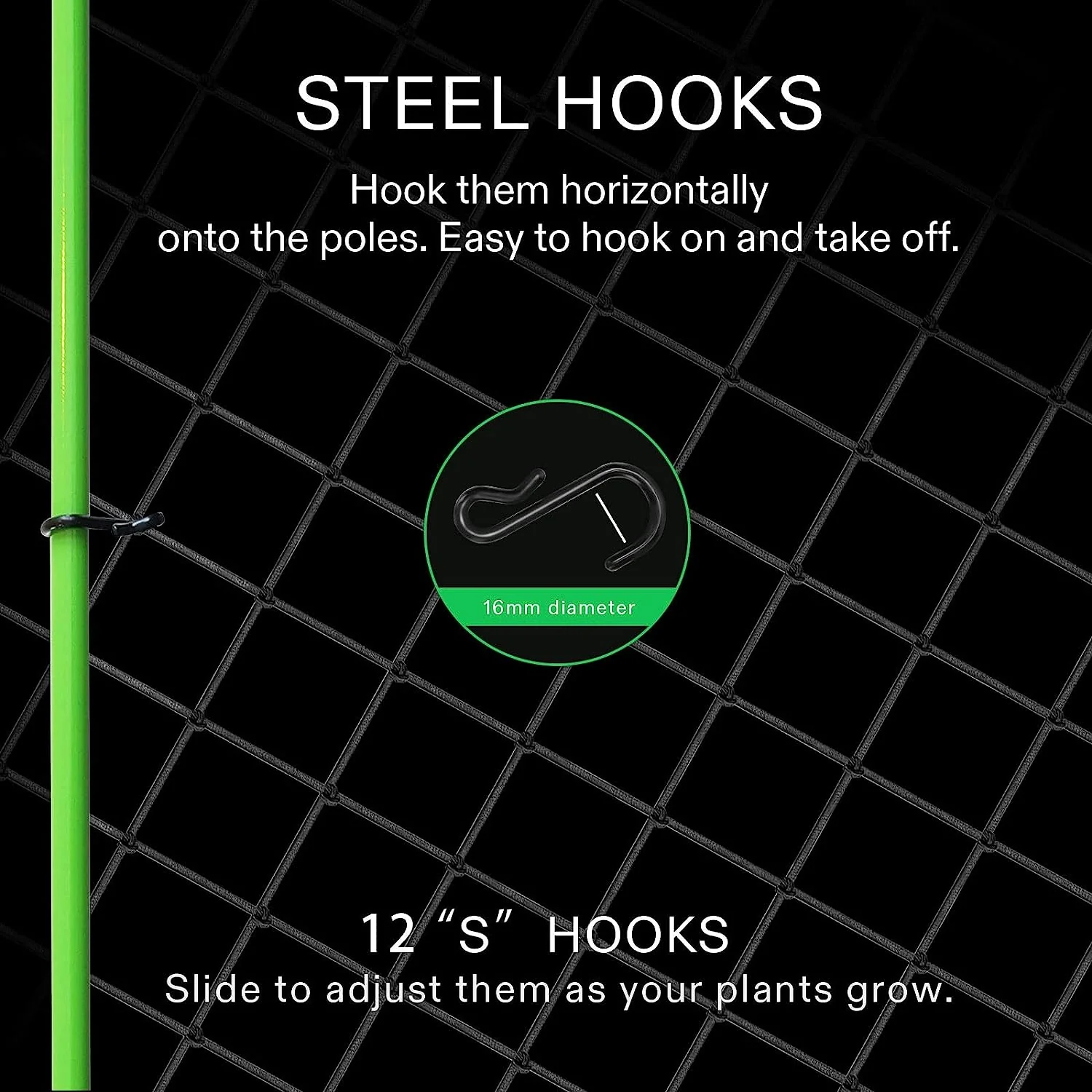 Vivosun Elastic Trellis Netting with Hooks - Image 3