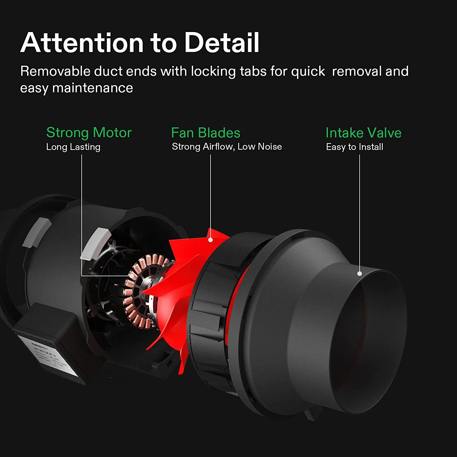 Vivosun Inline Fan with Speed Controller Filter Clamp Kit - Image 3